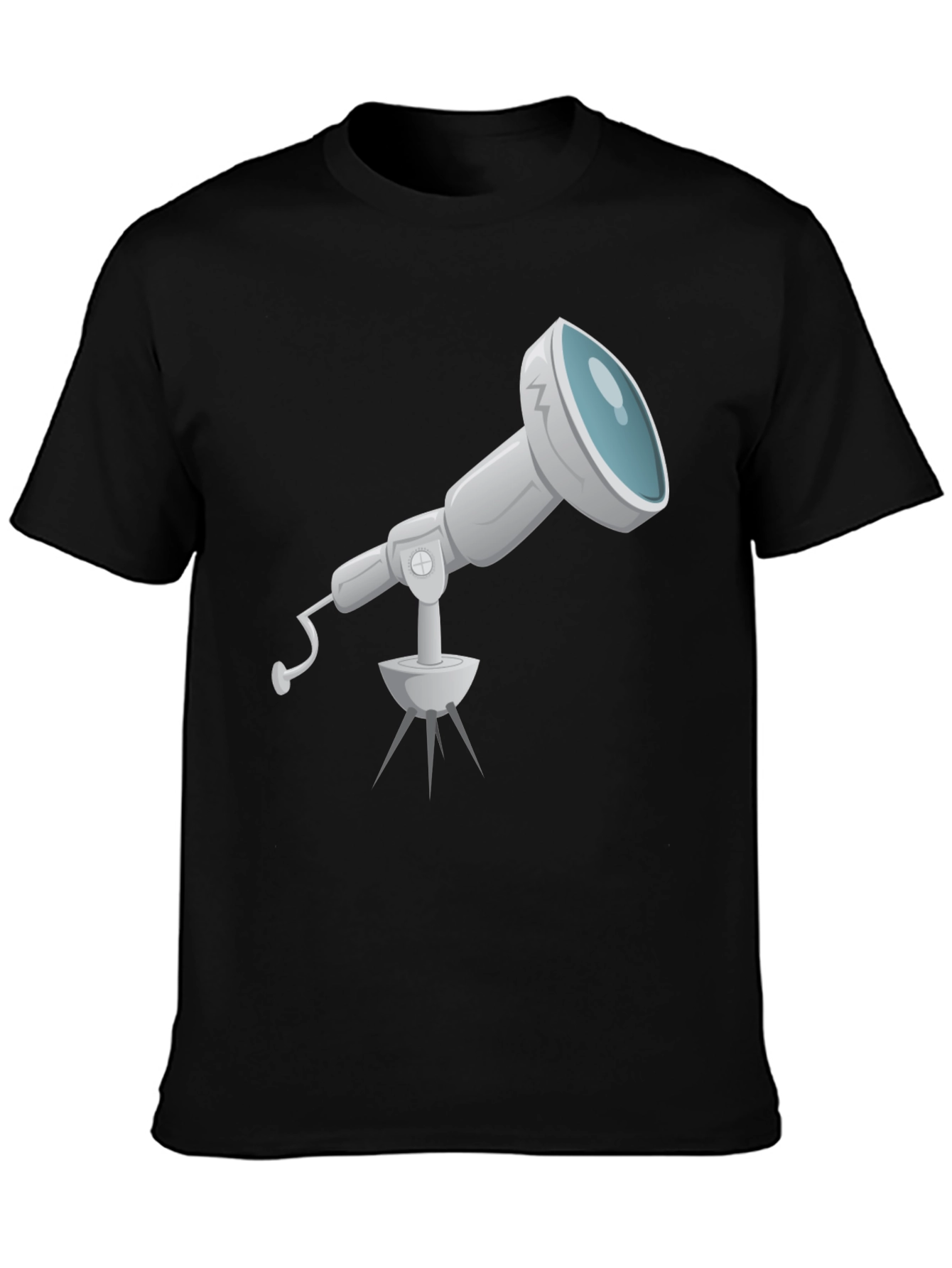 Telescope Graphic Tee - Black Cotton Comfort