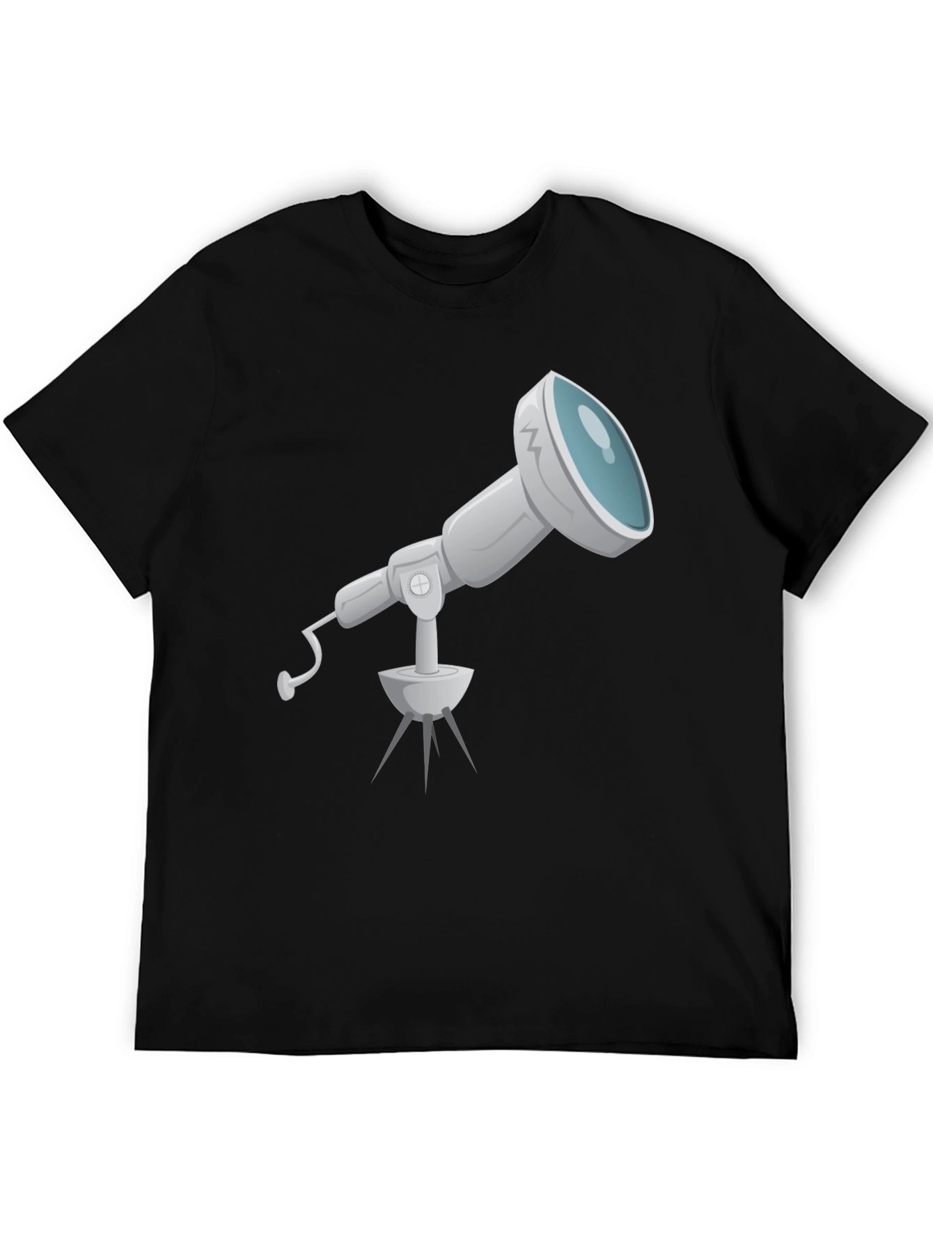 Telescope Graphic Tee - Black Cotton Comfort