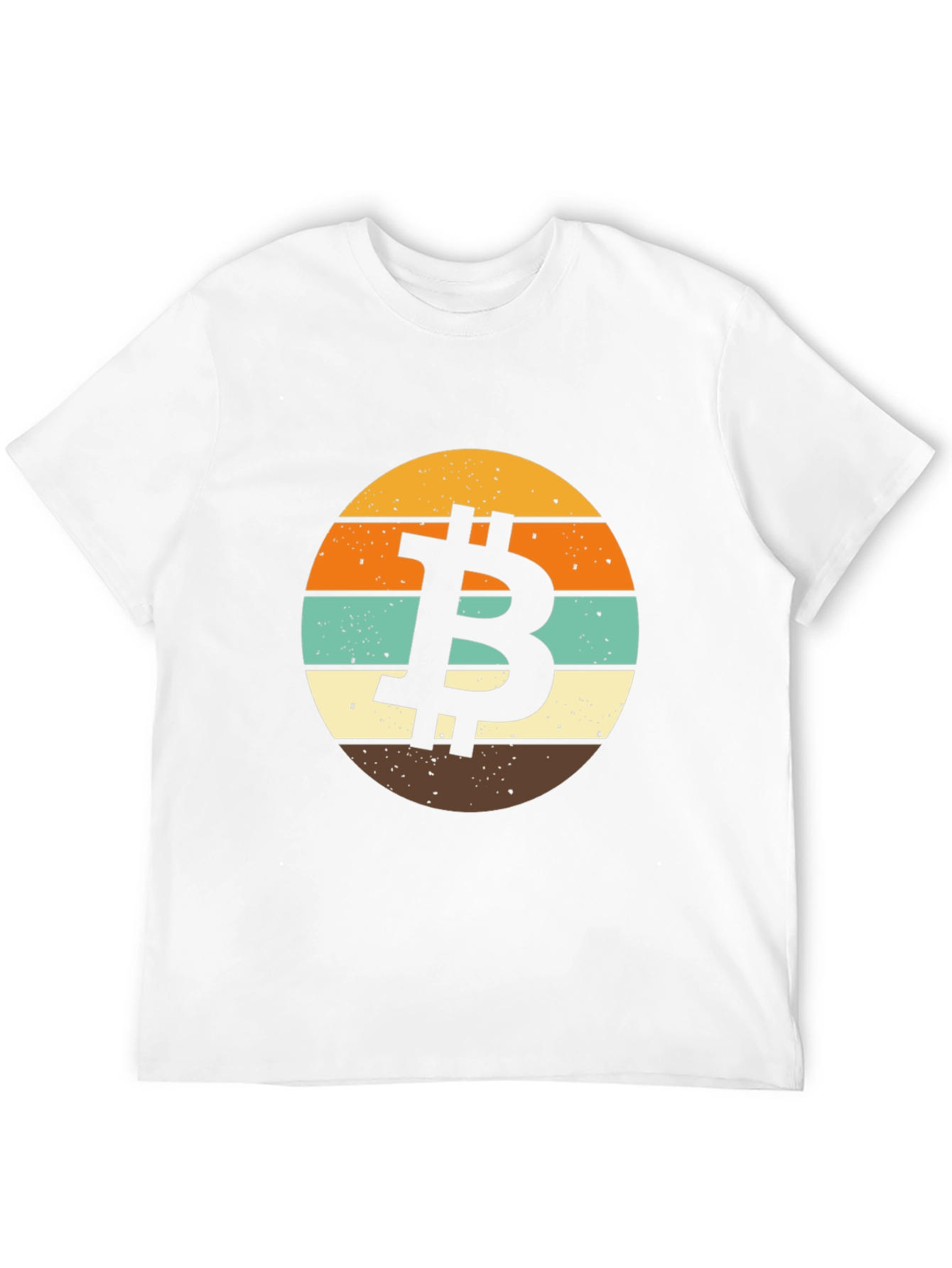 Bitcoin Retro Sunset Graphic T-Shirt