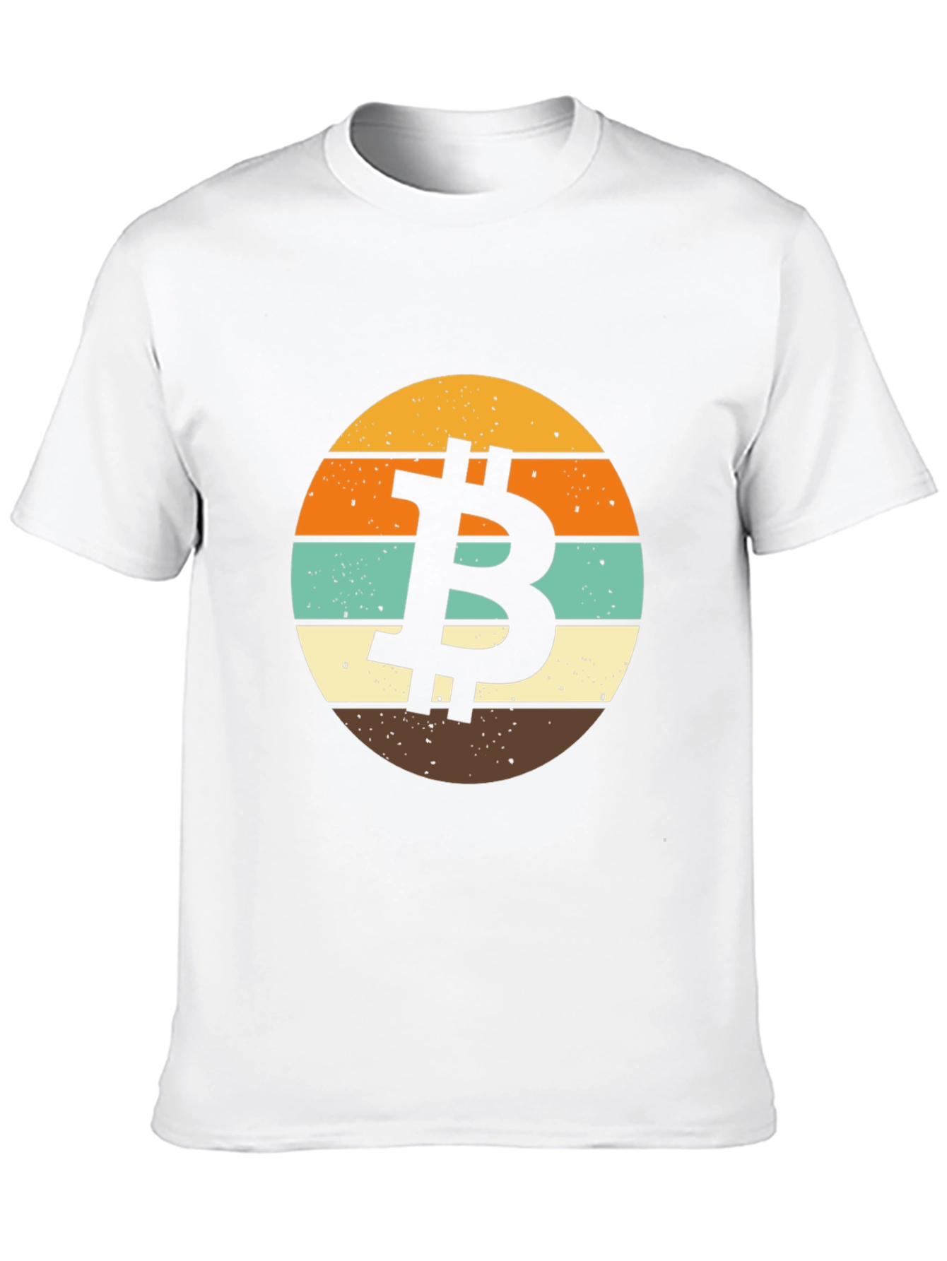 Bitcoin Retro Sunset Graphic T-Shirt