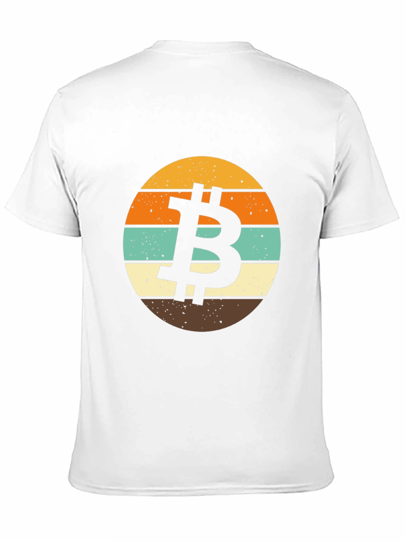 Bitcoin Retro Sunset Graphic T-Shirt