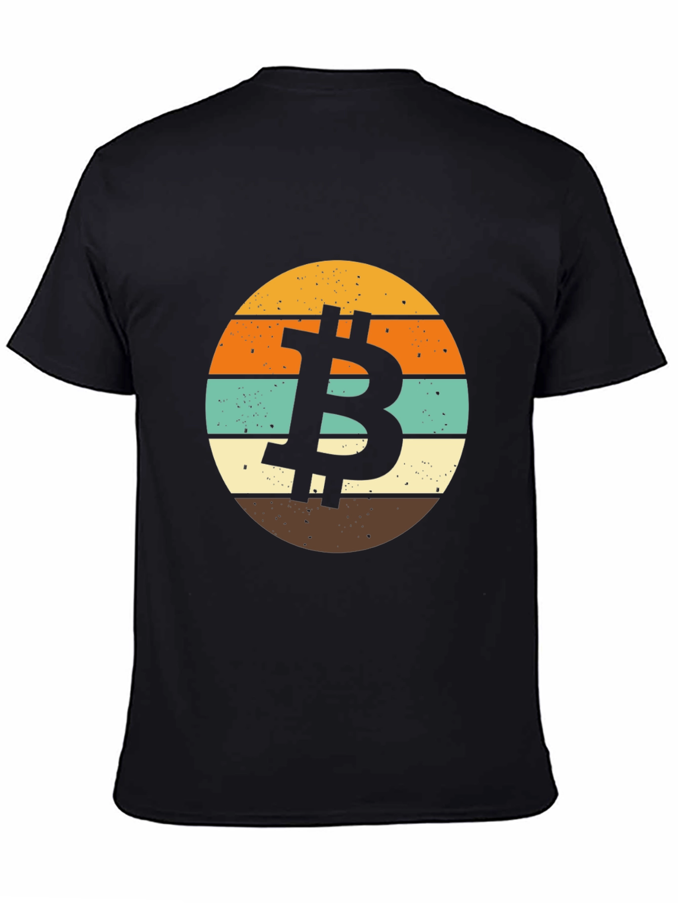 Bitcoin Retro Sunset Graphic T-Shirt