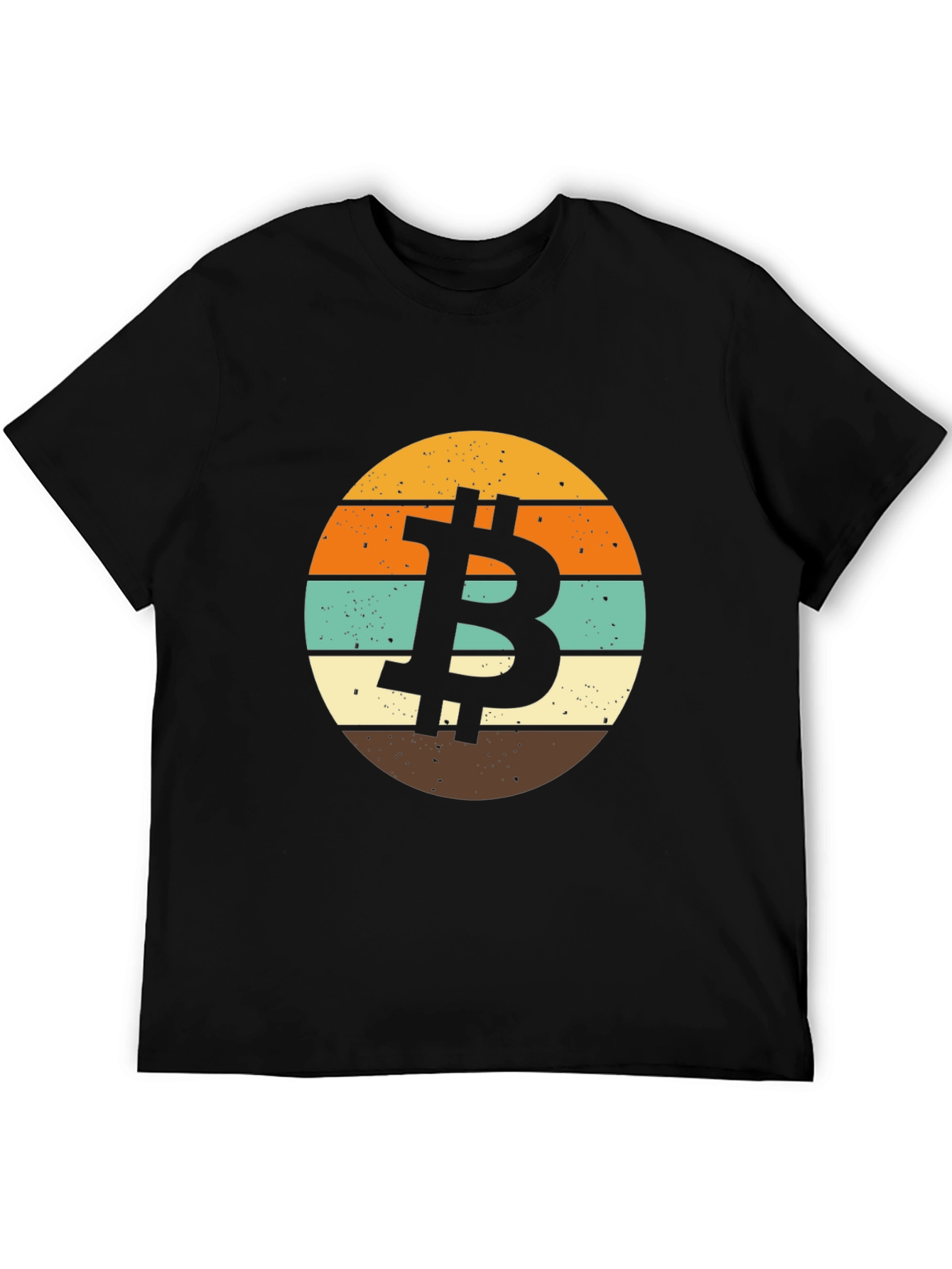 Bitcoin Retro Sunset Graphic T-Shirt