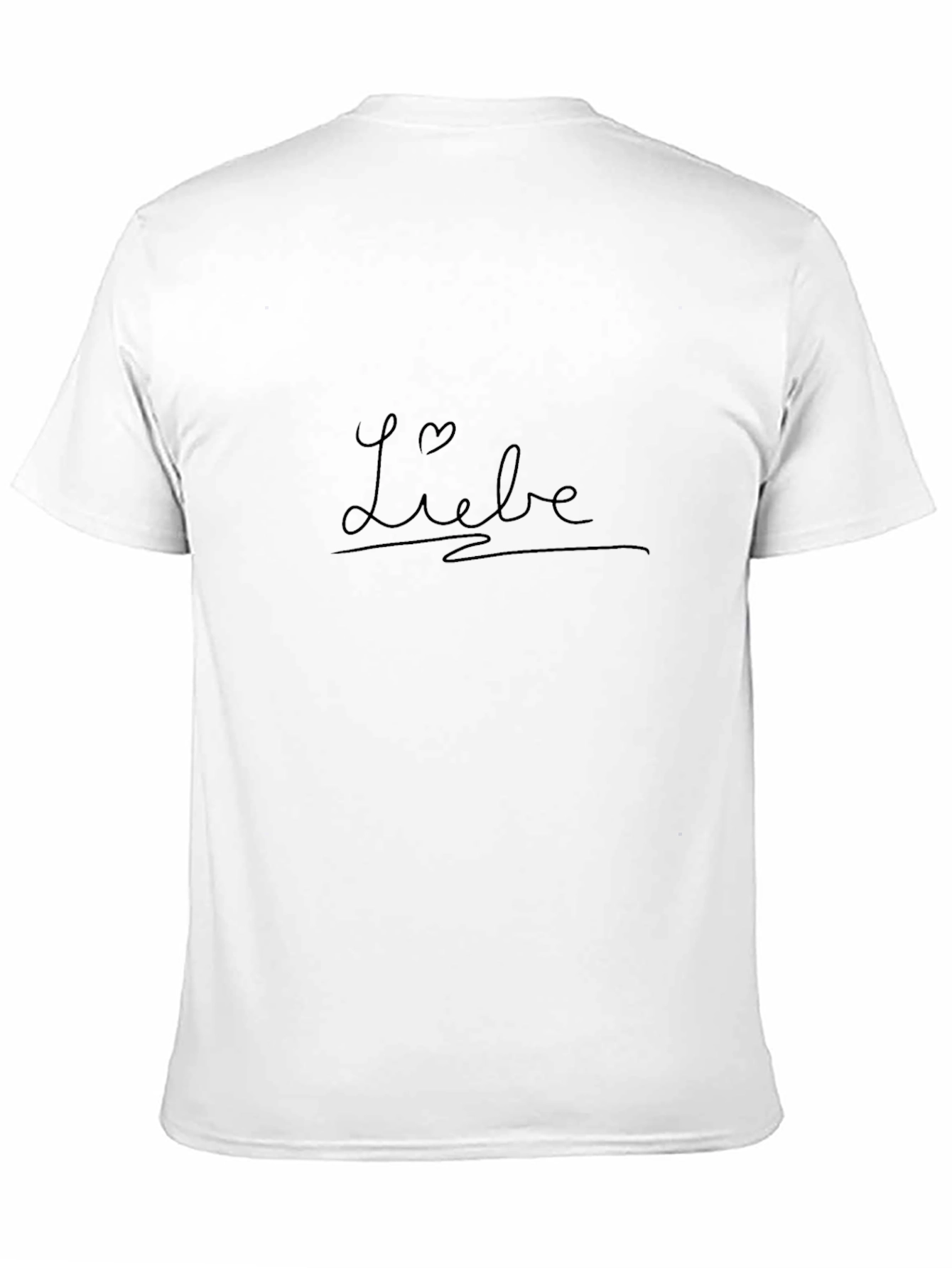 Liebe Heart Graphic Tee - Stylish Black T-Shirt