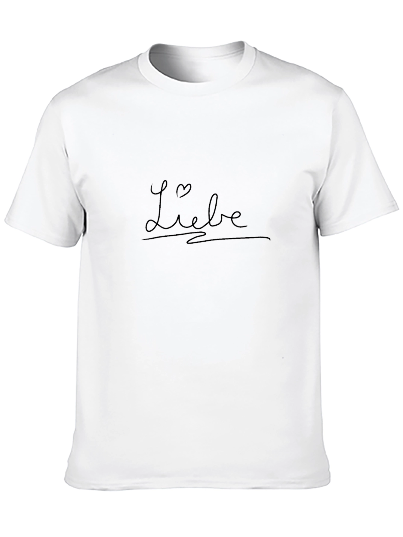 Liebe Heart Graphic Tee - Stylish Black T-Shirt