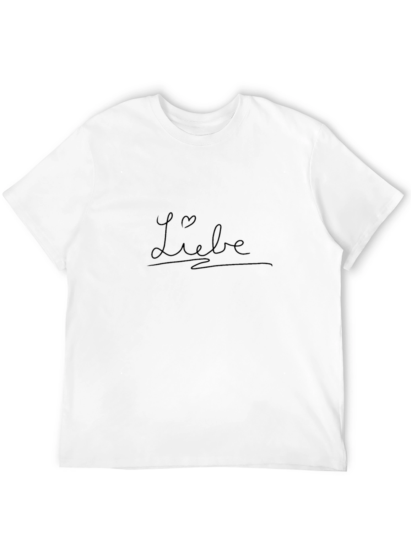 Liebe Heart Graphic Tee - Stylish Black T-Shirt