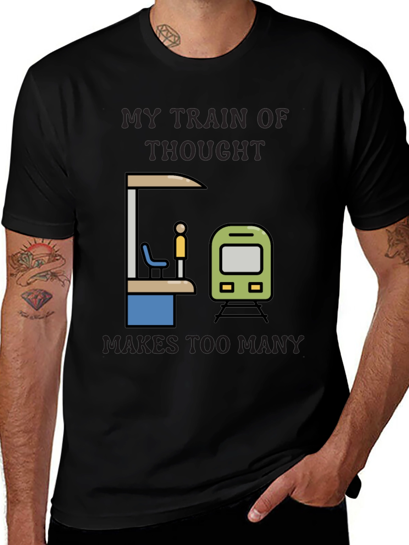My Train of Thought T-Shirt: Humorous Graphic Tee