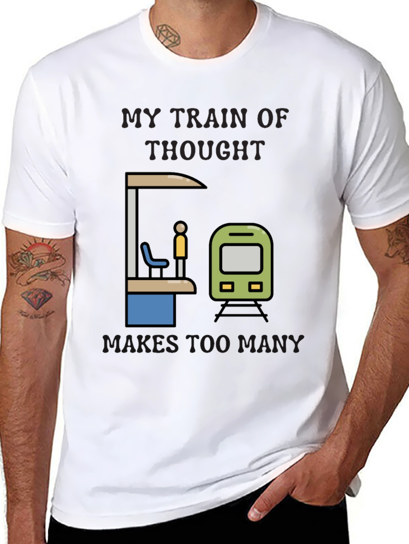 My Train of Thought T-Shirt: Humorous Graphic Tee