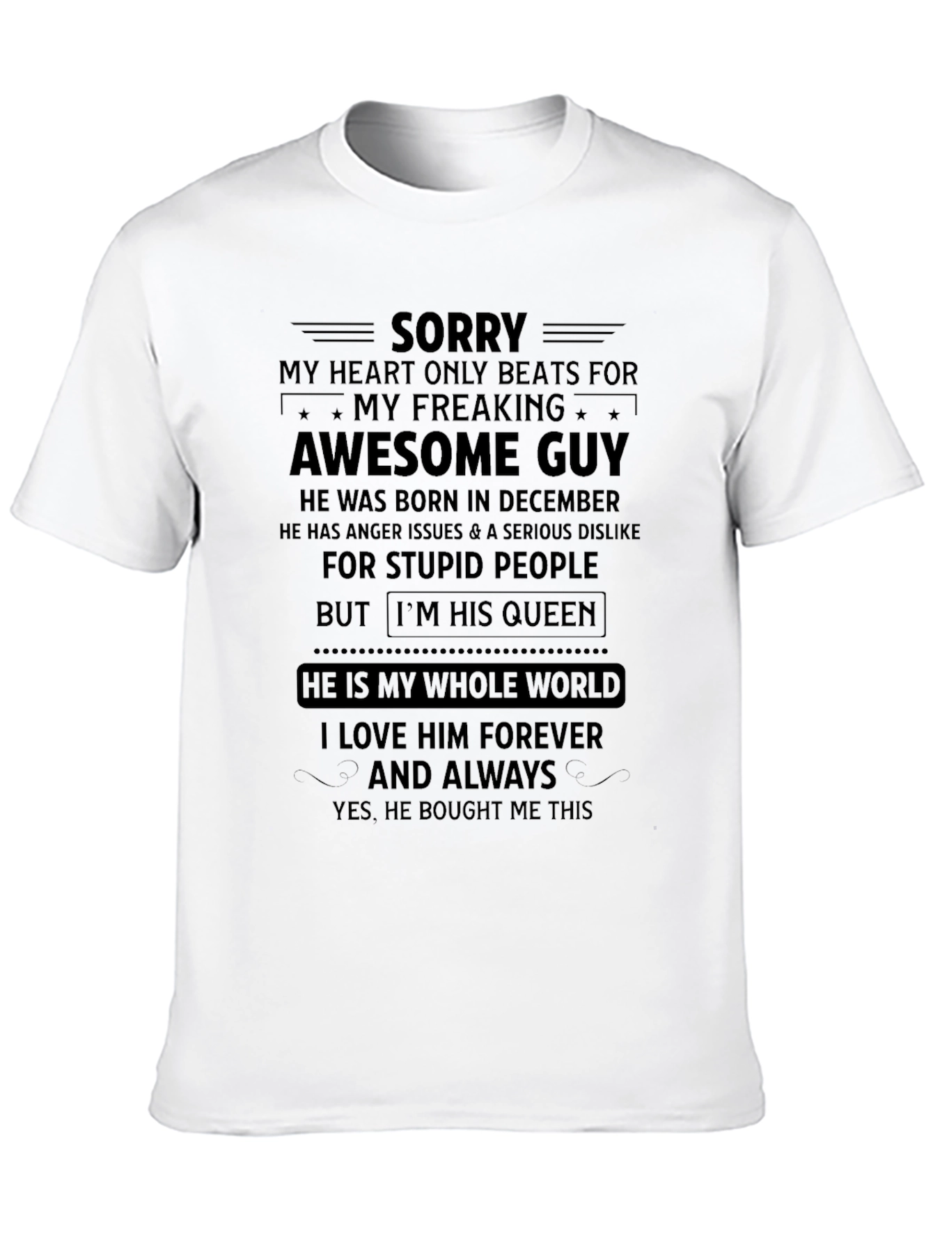 Awesome Guy December Birthday T-Shirt