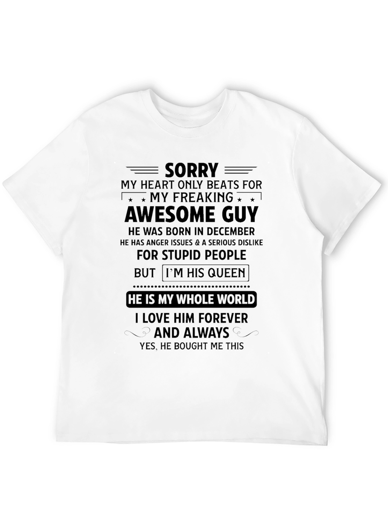 Awesome Guy December Birthday T-Shirt