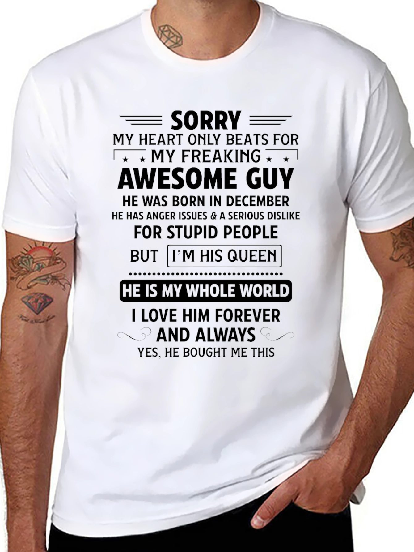 Awesome Guy December Birthday T-Shirt