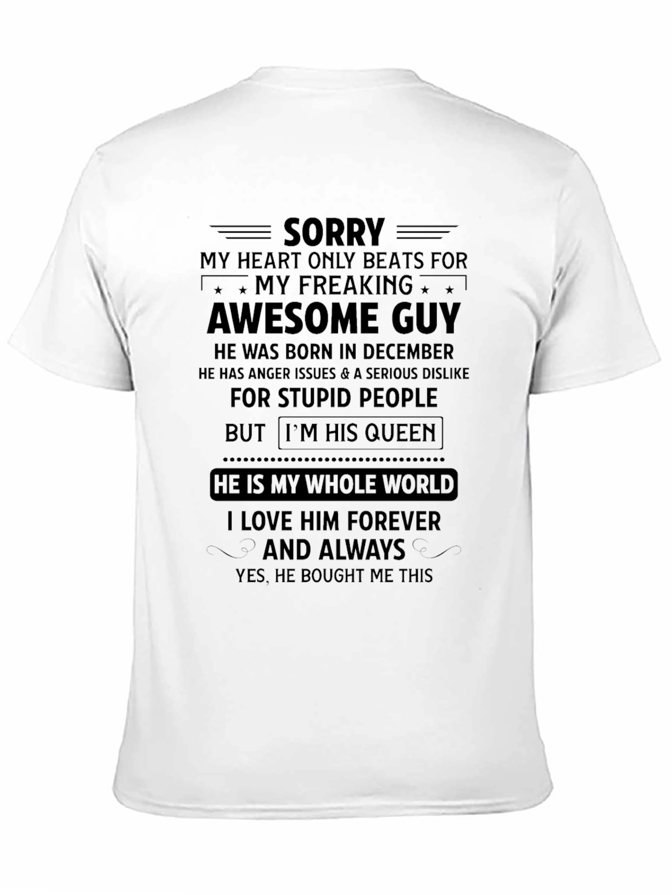Awesome Guy December Birthday T-Shirt