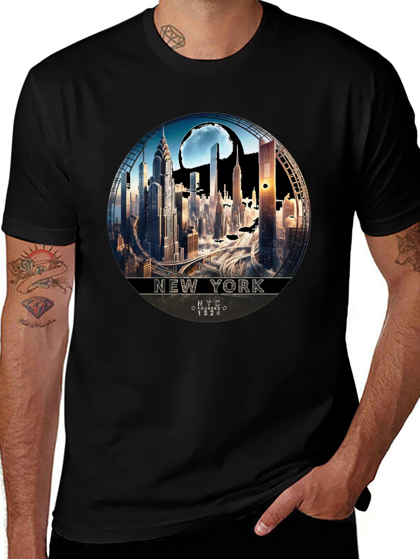 NYC Skyline Graphic Tee - Urban Style