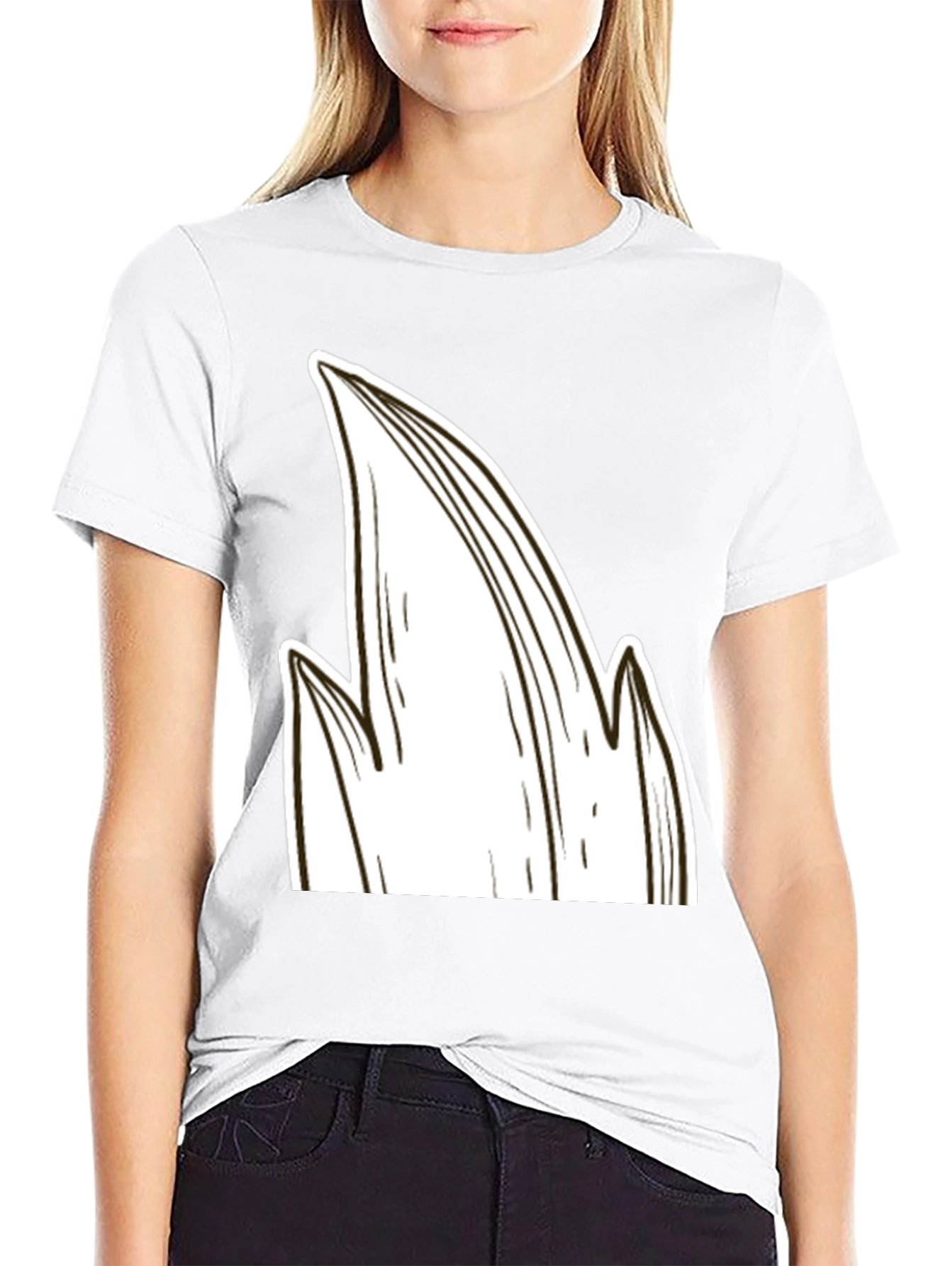 Unique Graphic Tee: Abstract Leaf Design