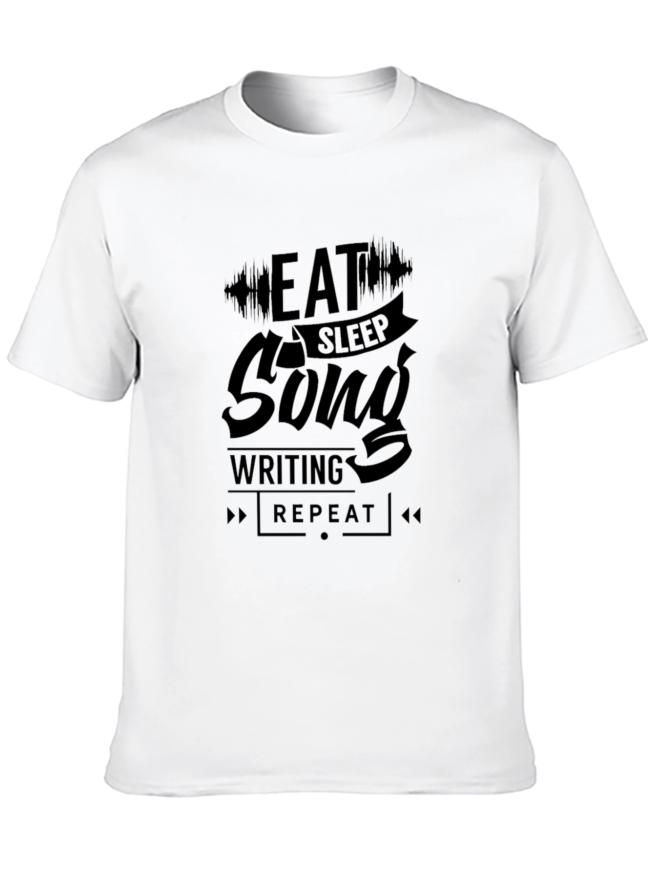 Eat Sleep Song Writing Repeat Black T-Shirt