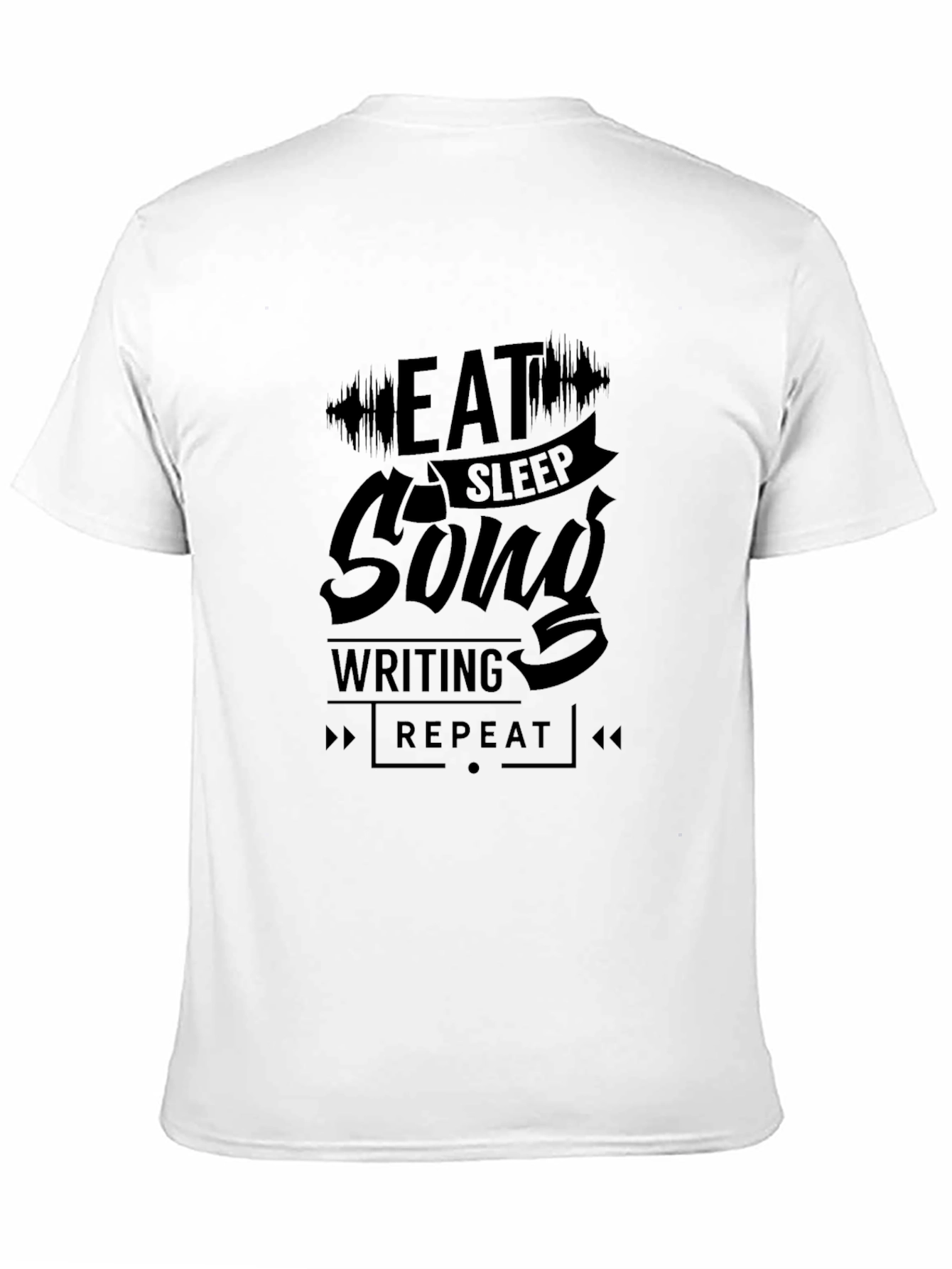 Eat Sleep Song Writing Repeat Black T-Shirt