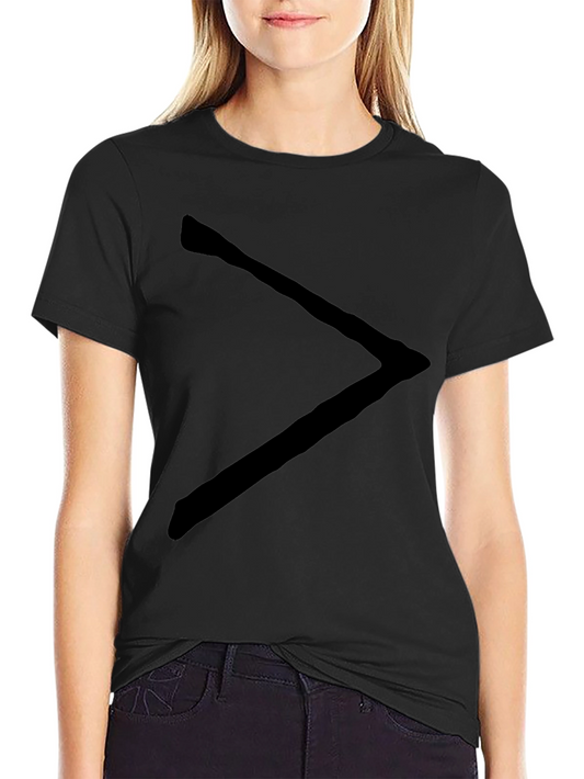 Mens Black T-Shirt with Geometric Chevron Design