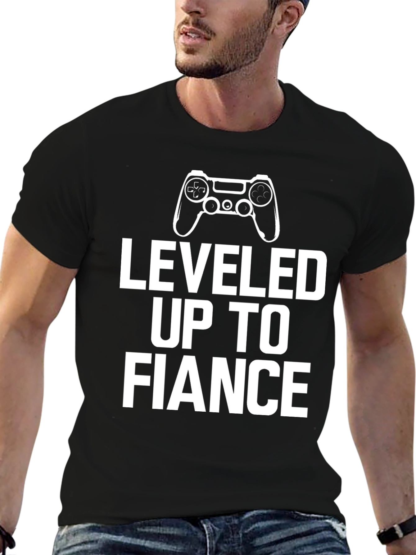 Leveled Up to Fiance Gamer T-Shirt