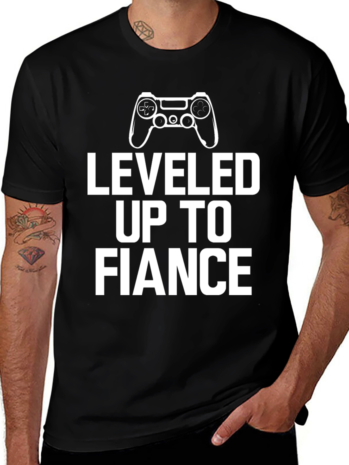 Leveled Up to Fiance Gamer T-Shirt