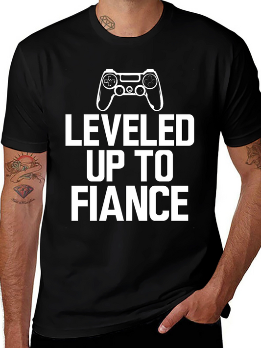 Leveled Up to Fiance Gamer T-Shirt