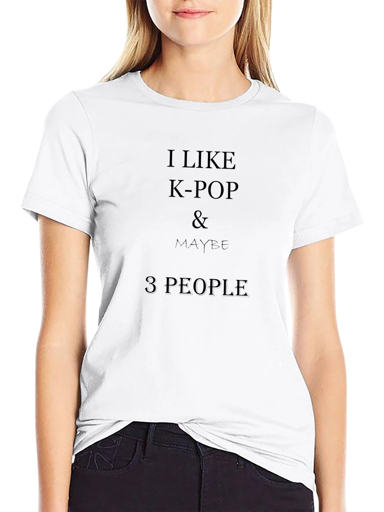 I Like K-Pop & Maybe 3 People Graphic T-Shirt