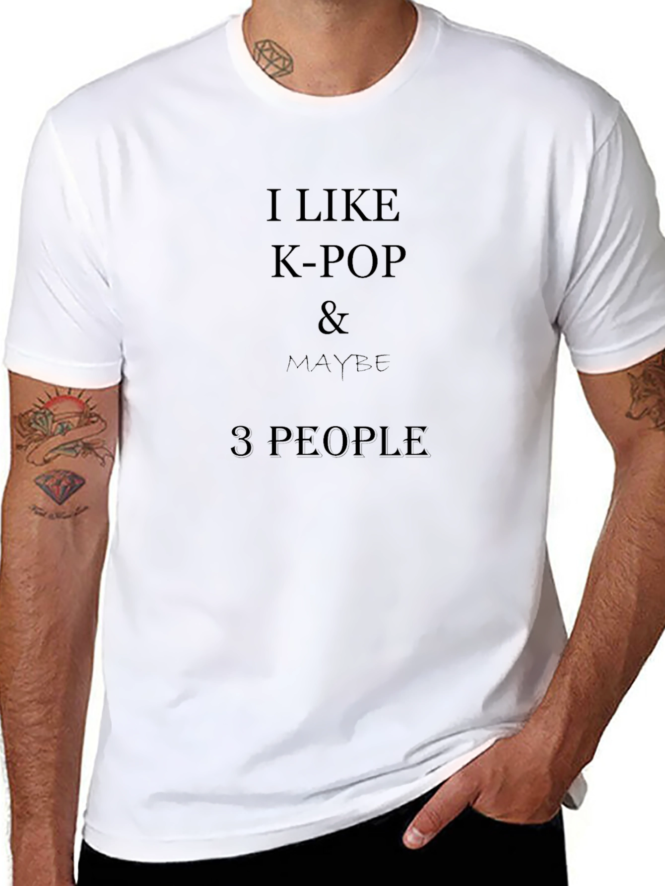 I Like K-Pop & Maybe 3 People Graphic T-Shirt