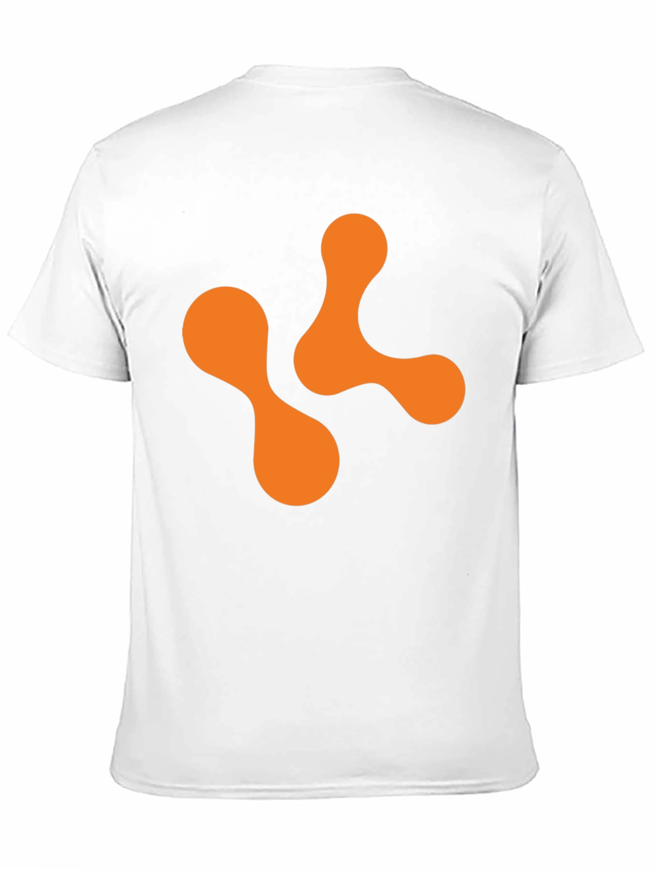 Abstract Orange Shape Black T-Shirt