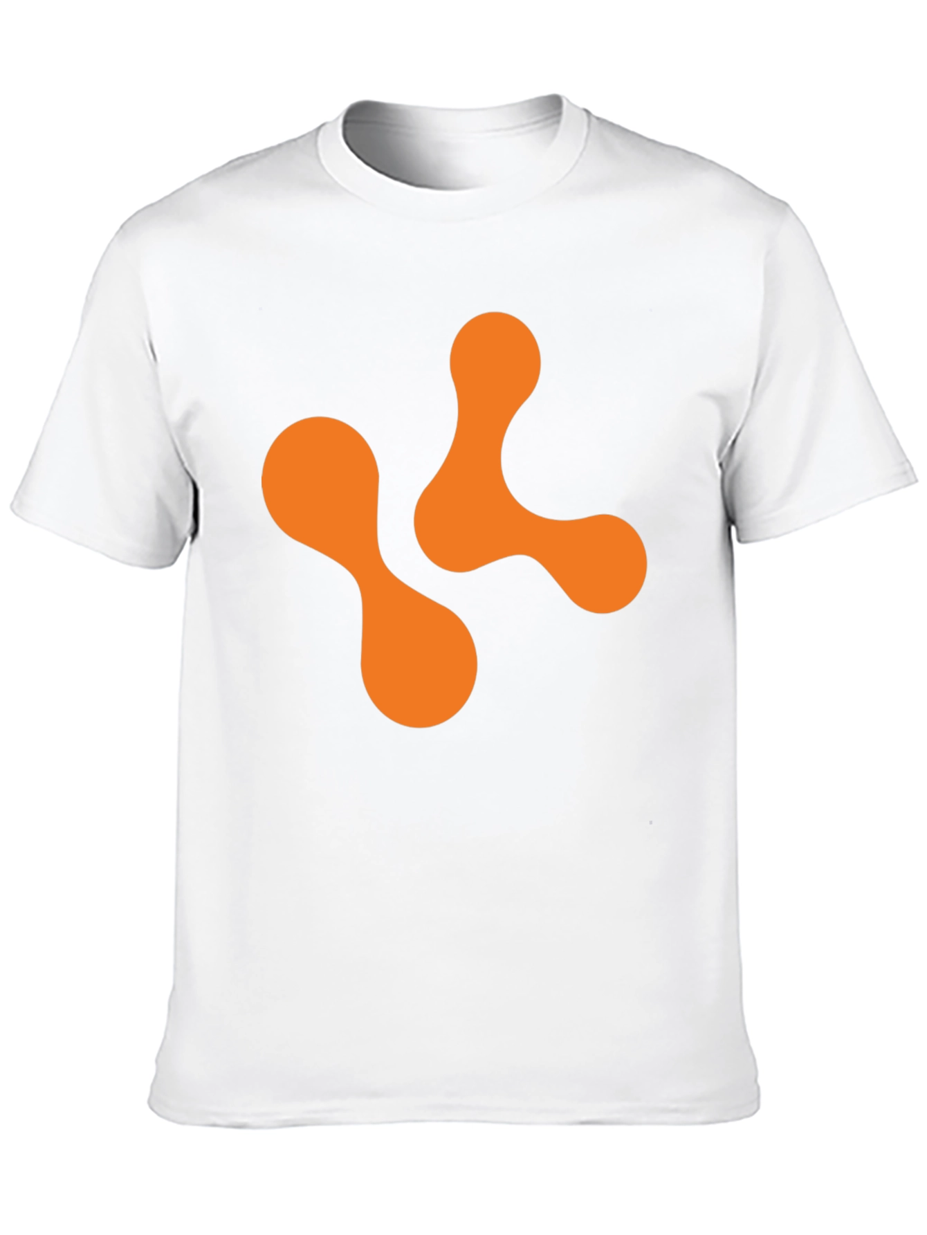 Abstract Orange Shape Black T-Shirt
