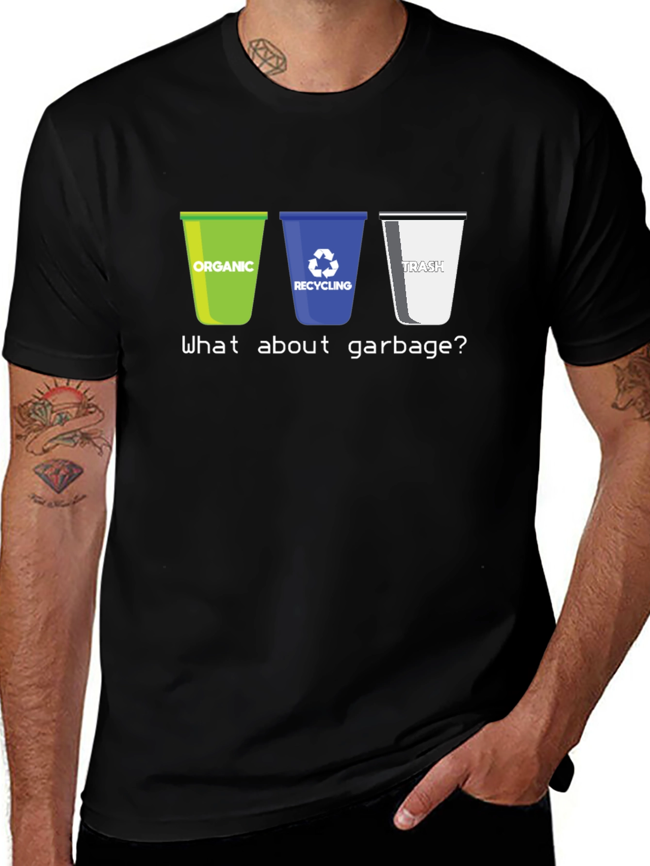 Recycling Humor T-Shirt - What About Garbage?