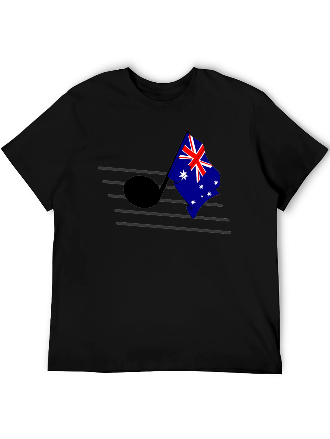 Aussie Music Flag Tee - Black