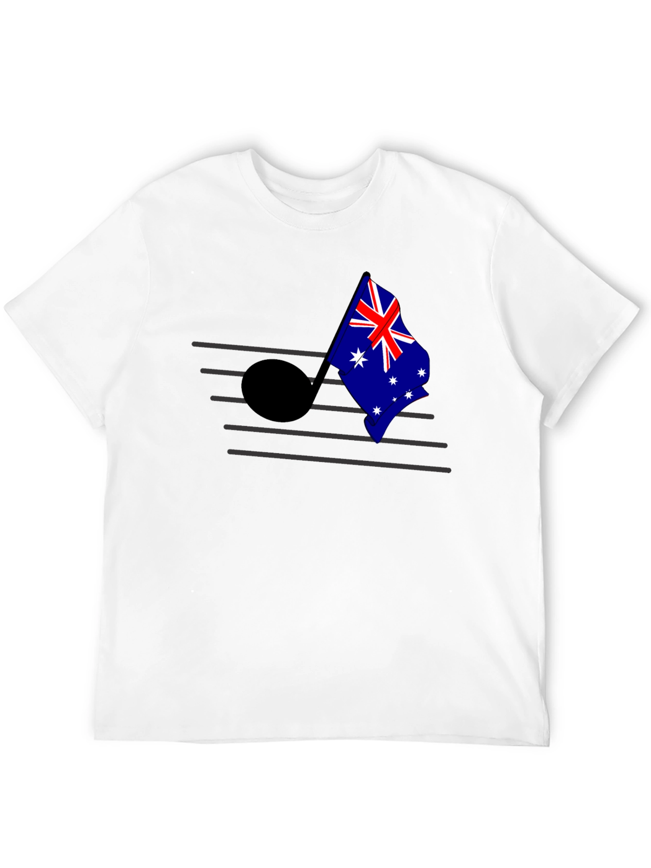 Aussie Music Flag Tee - Black