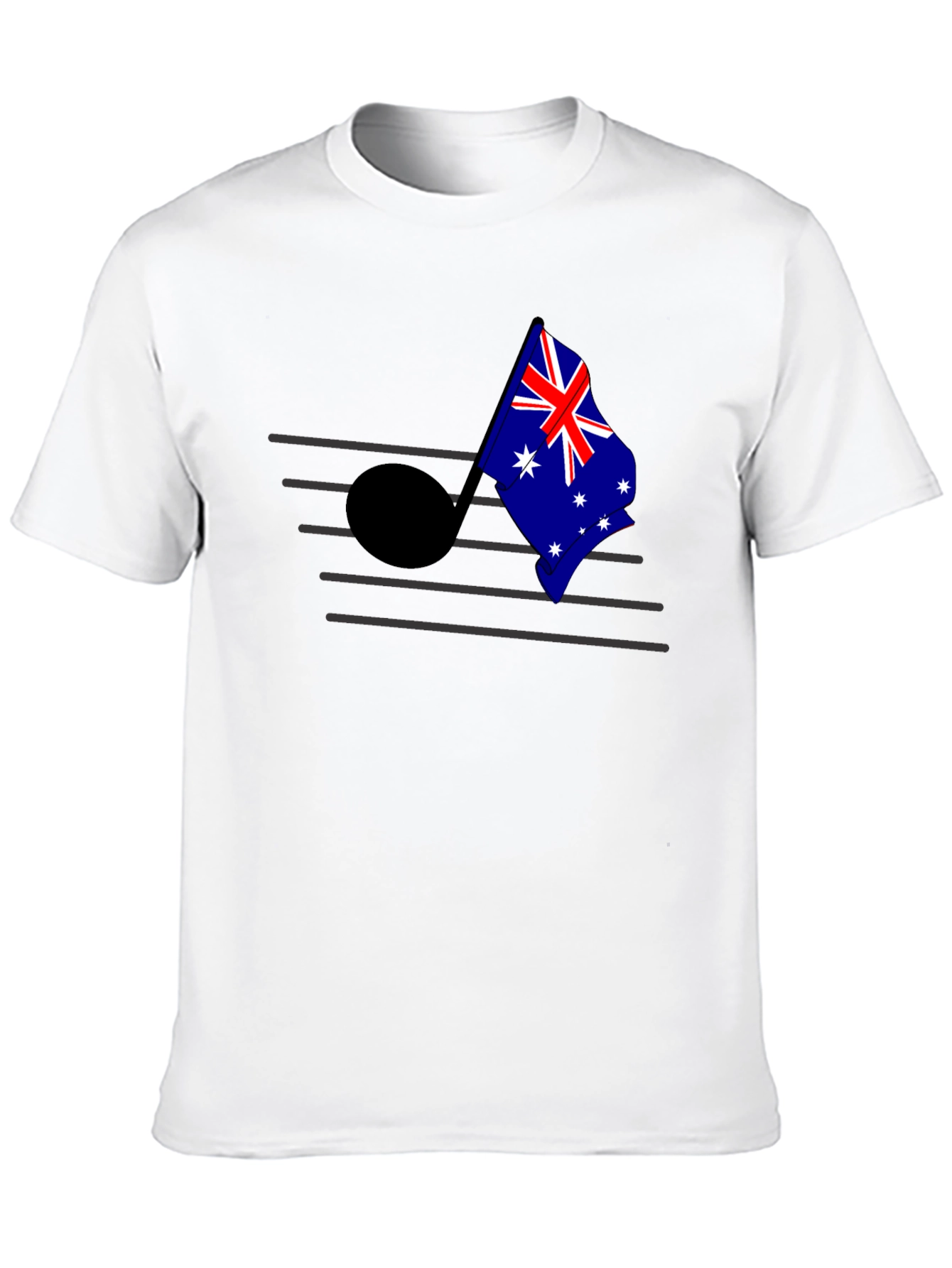 Aussie Music Flag Tee - Black