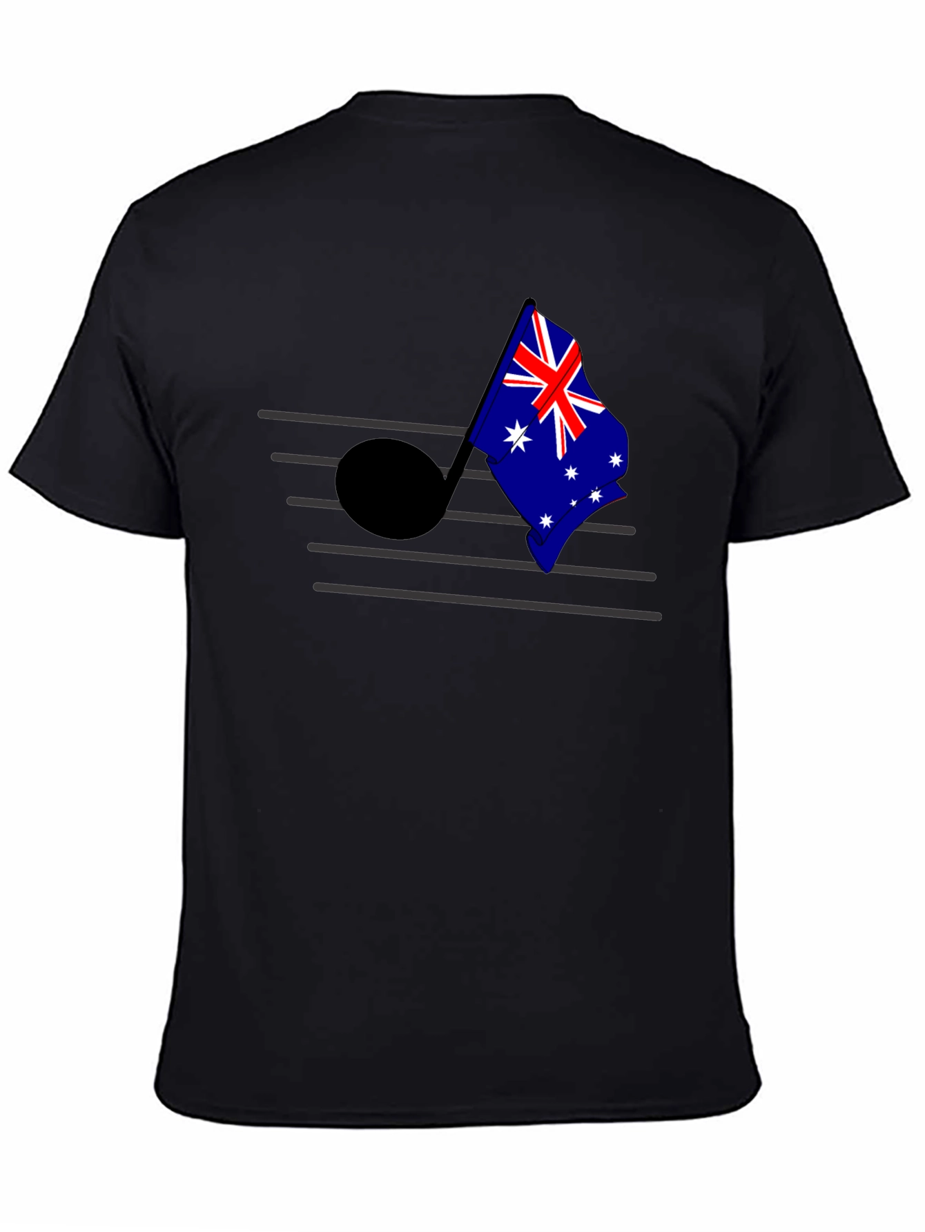Aussie Music Flag Tee - Black