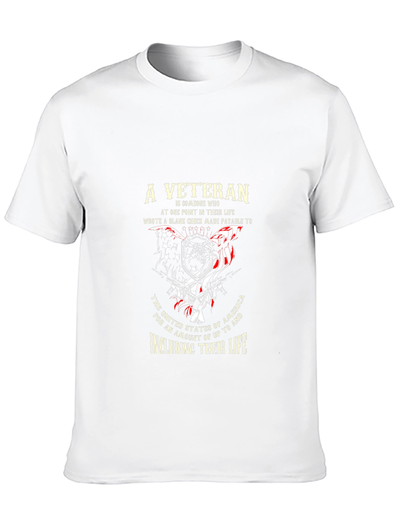 A Veteran Black Graphic T-Shirt