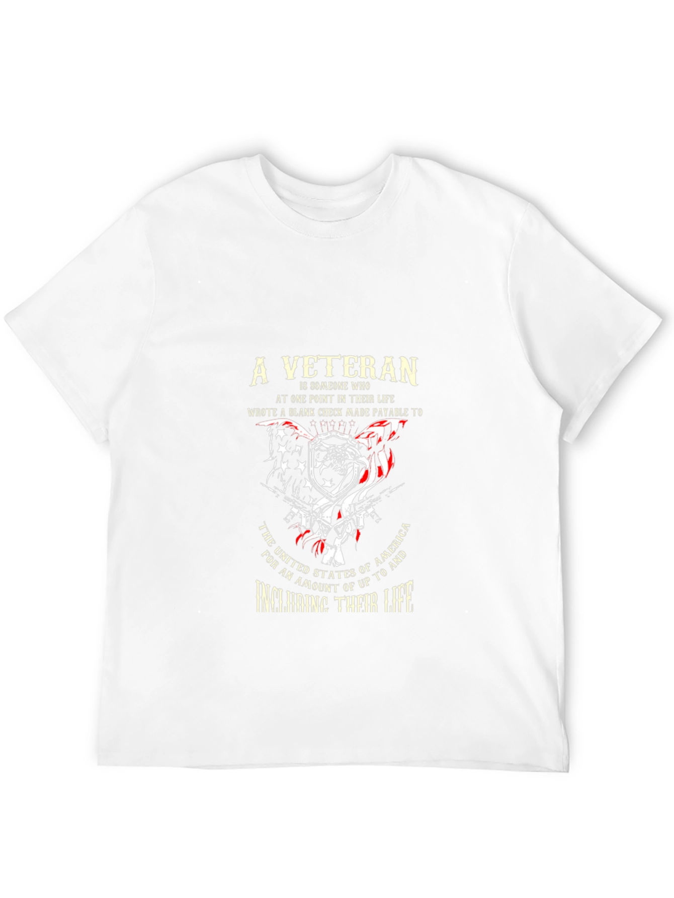 A Veteran Black Graphic T-Shirt