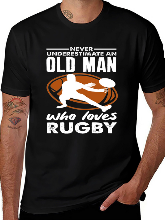 Rugby Old Man Graphic Tee - Never Underestimate