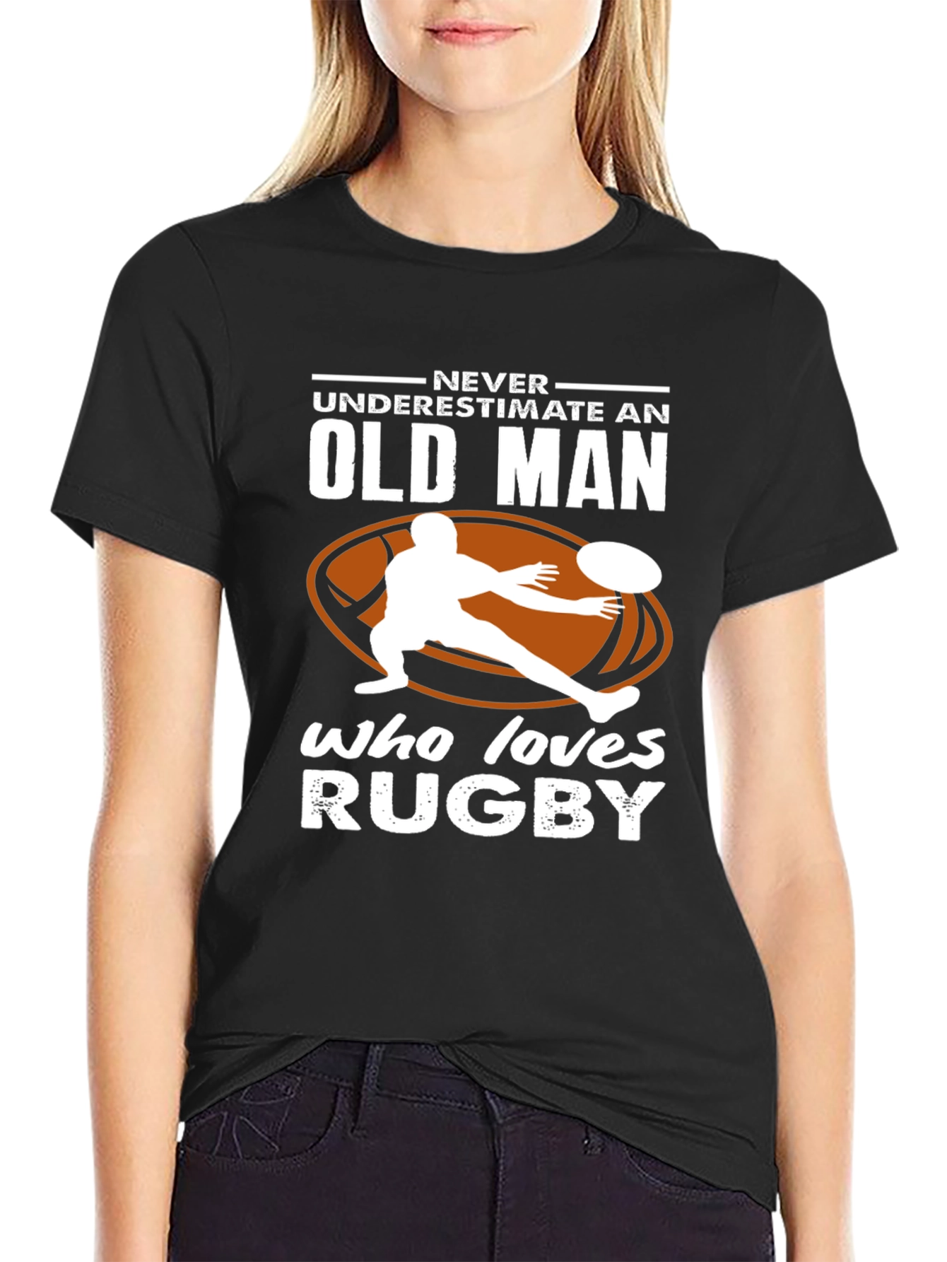 Rugby Old Man Graphic Tee - Never Underestimate