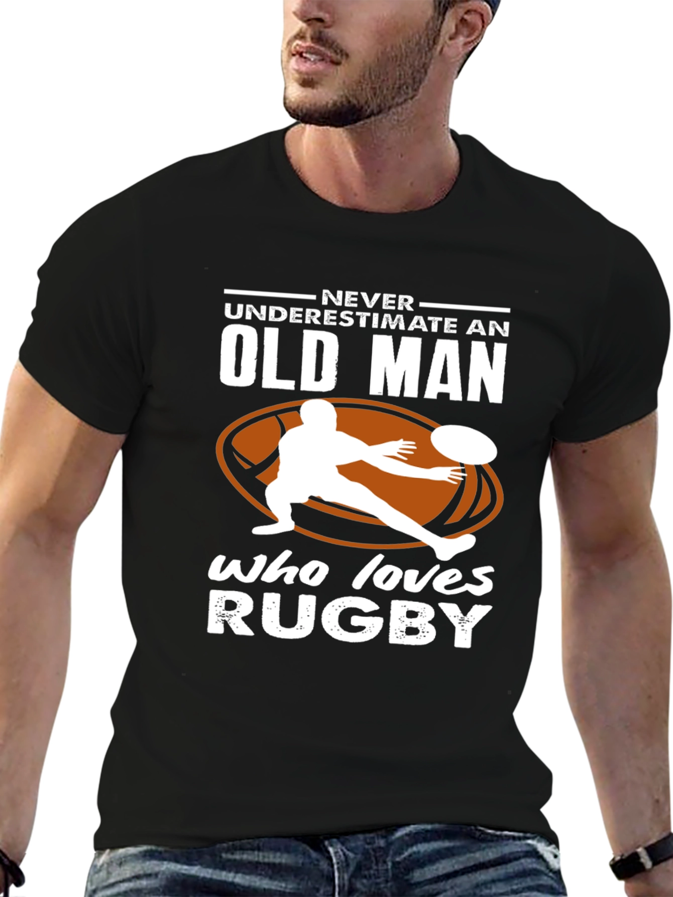 Rugby Old Man Graphic Tee - Never Underestimate