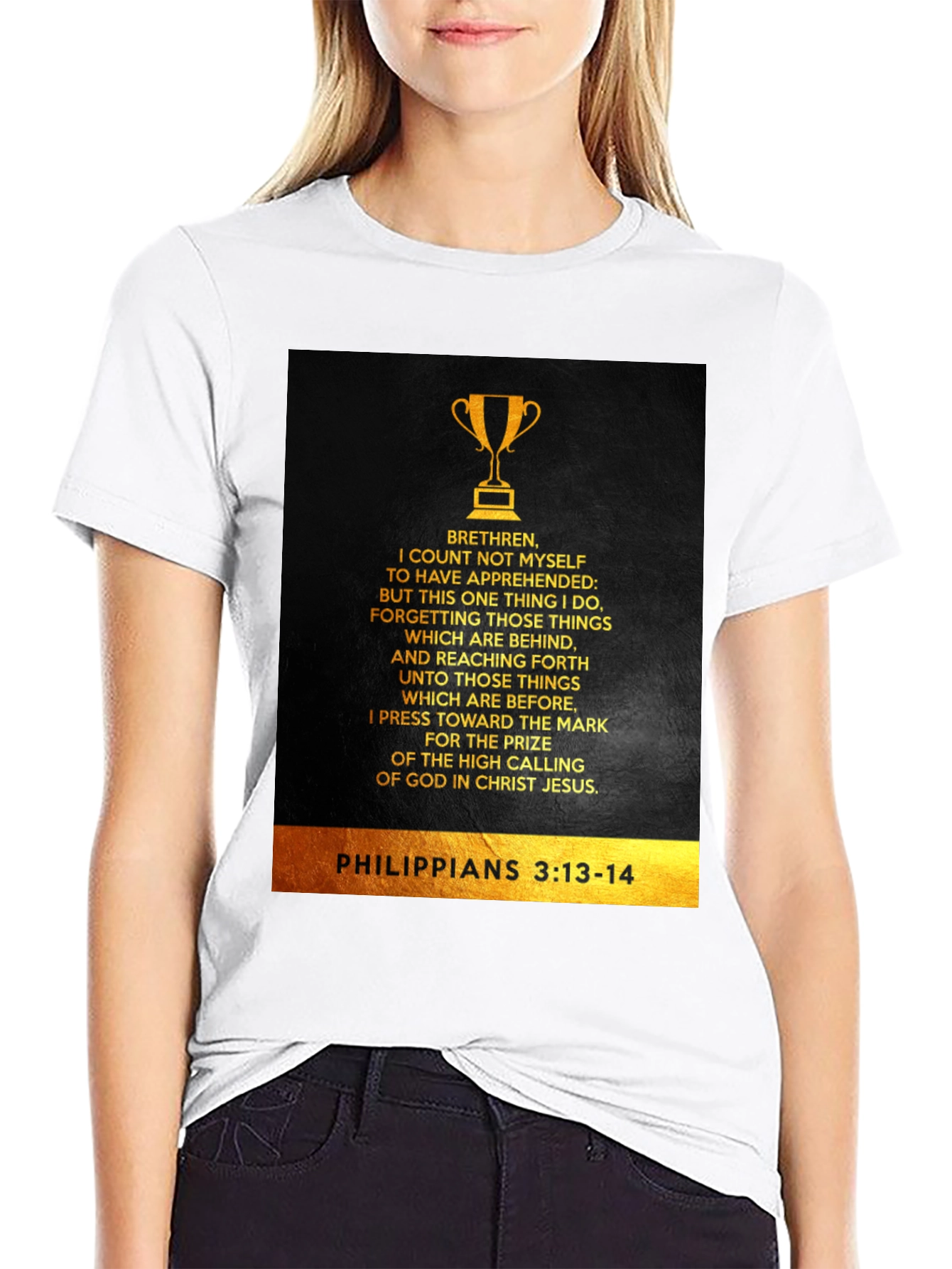 Philippians 3:13-14 Graphic Print Tee