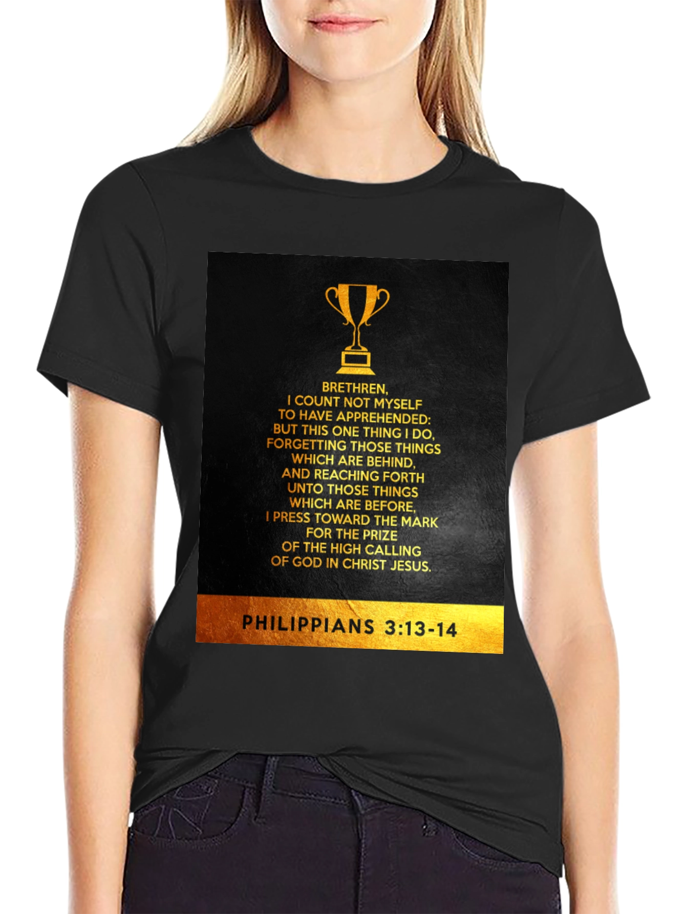 Philippians 3:13-14 Graphic Print Tee