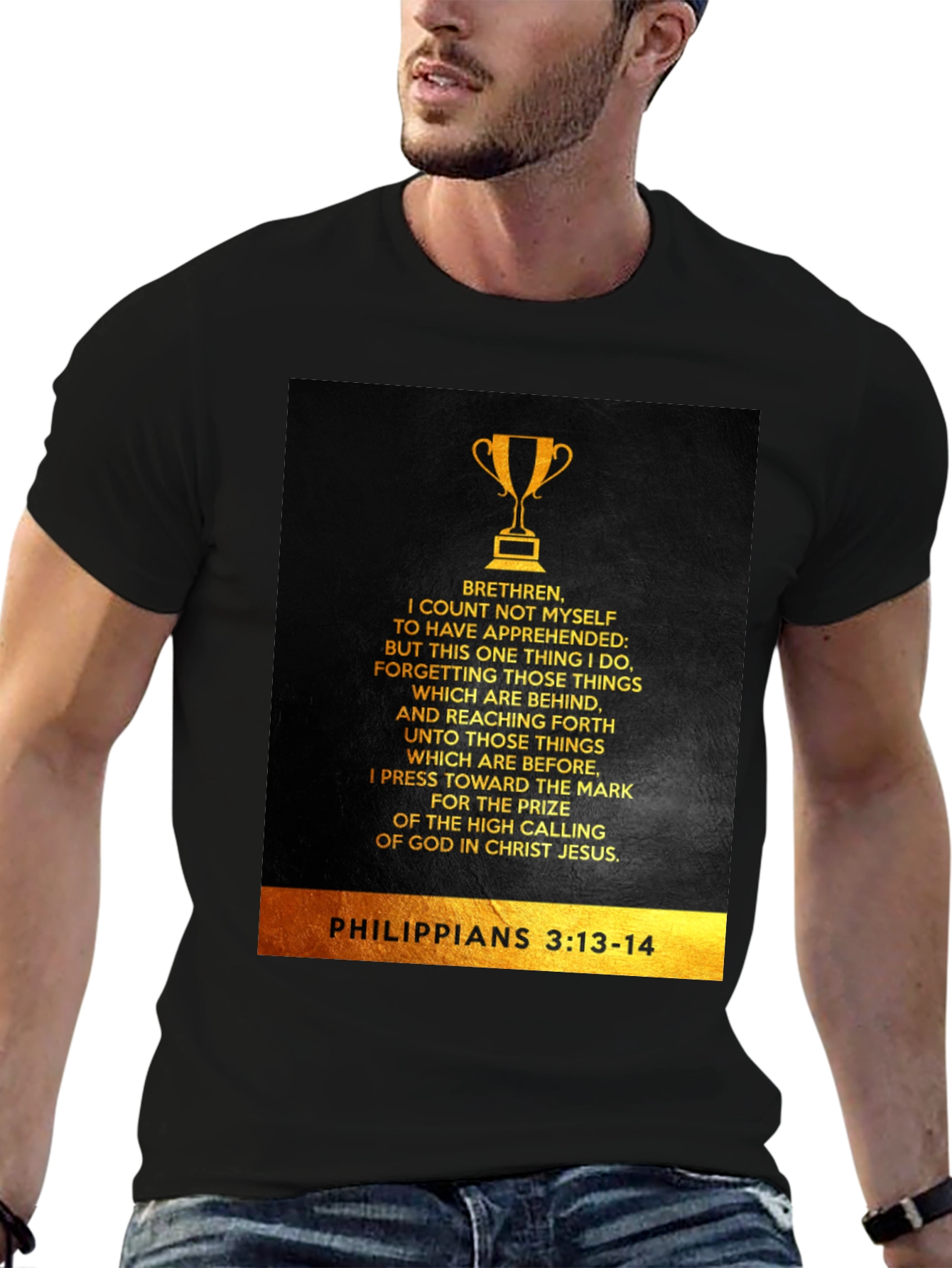 Philippians 3:13-14 Graphic Print Tee