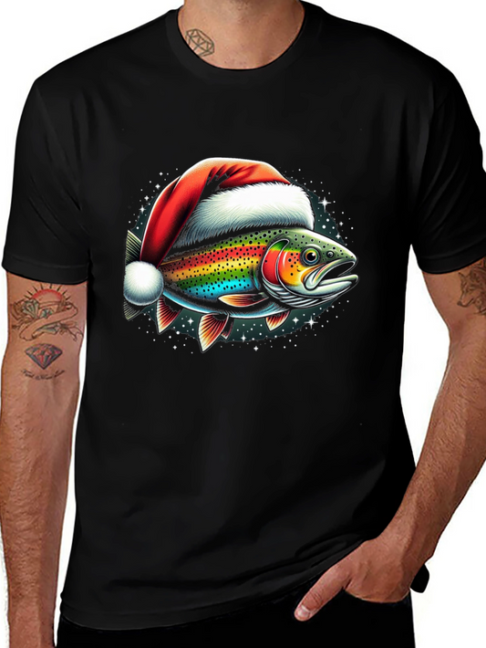 Christmas Fish Graphic T-Shirt