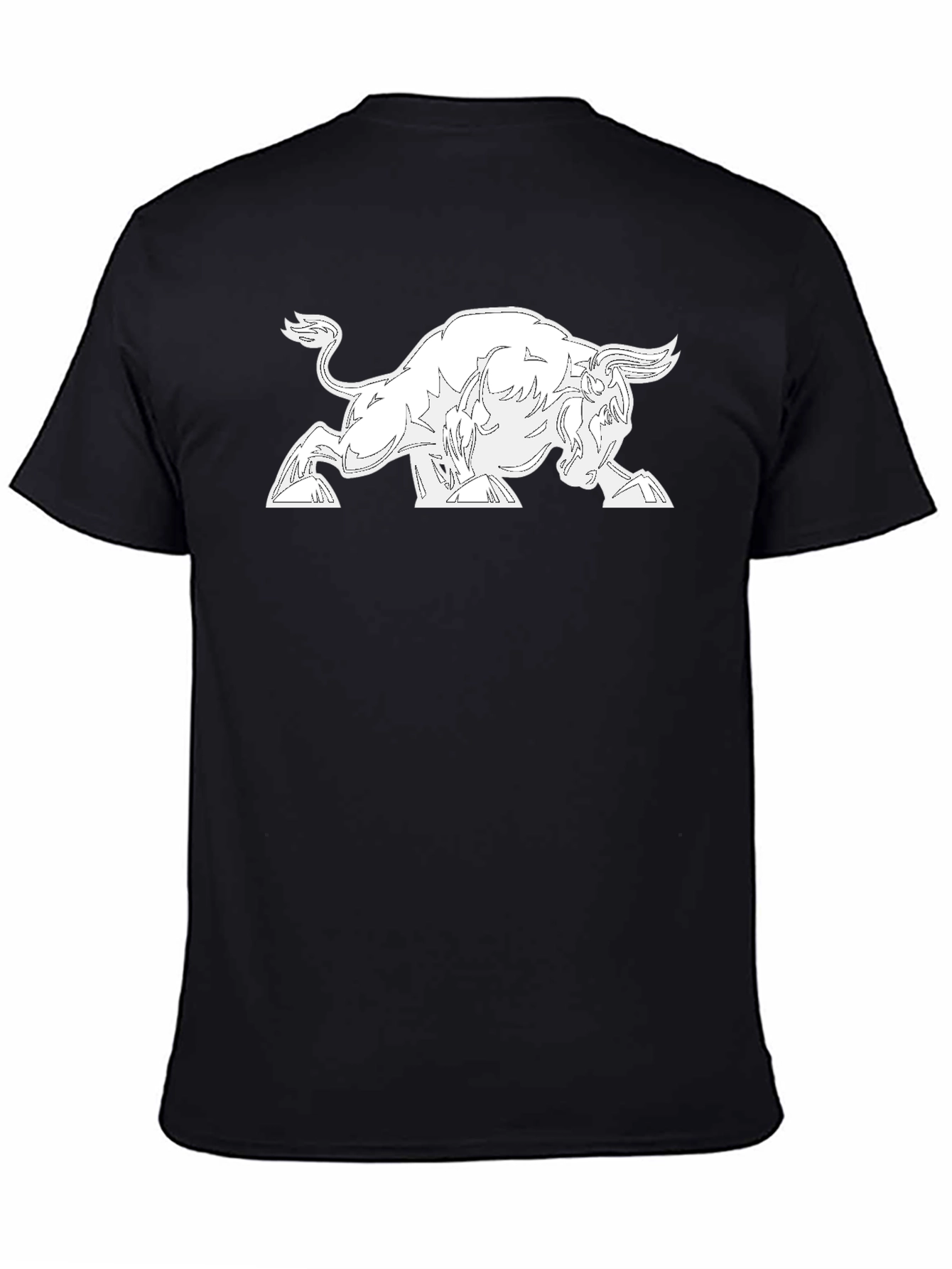 Black Graphic Tee - Bull Design
