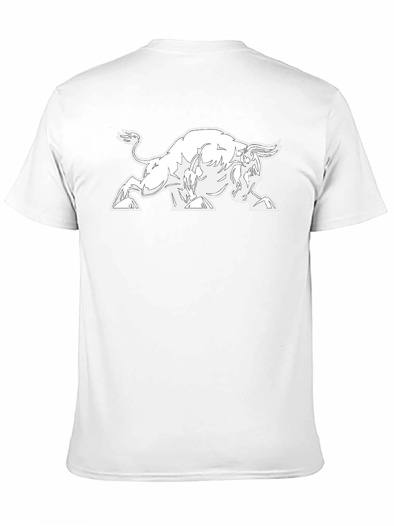 Black Graphic Tee - Bull Design
