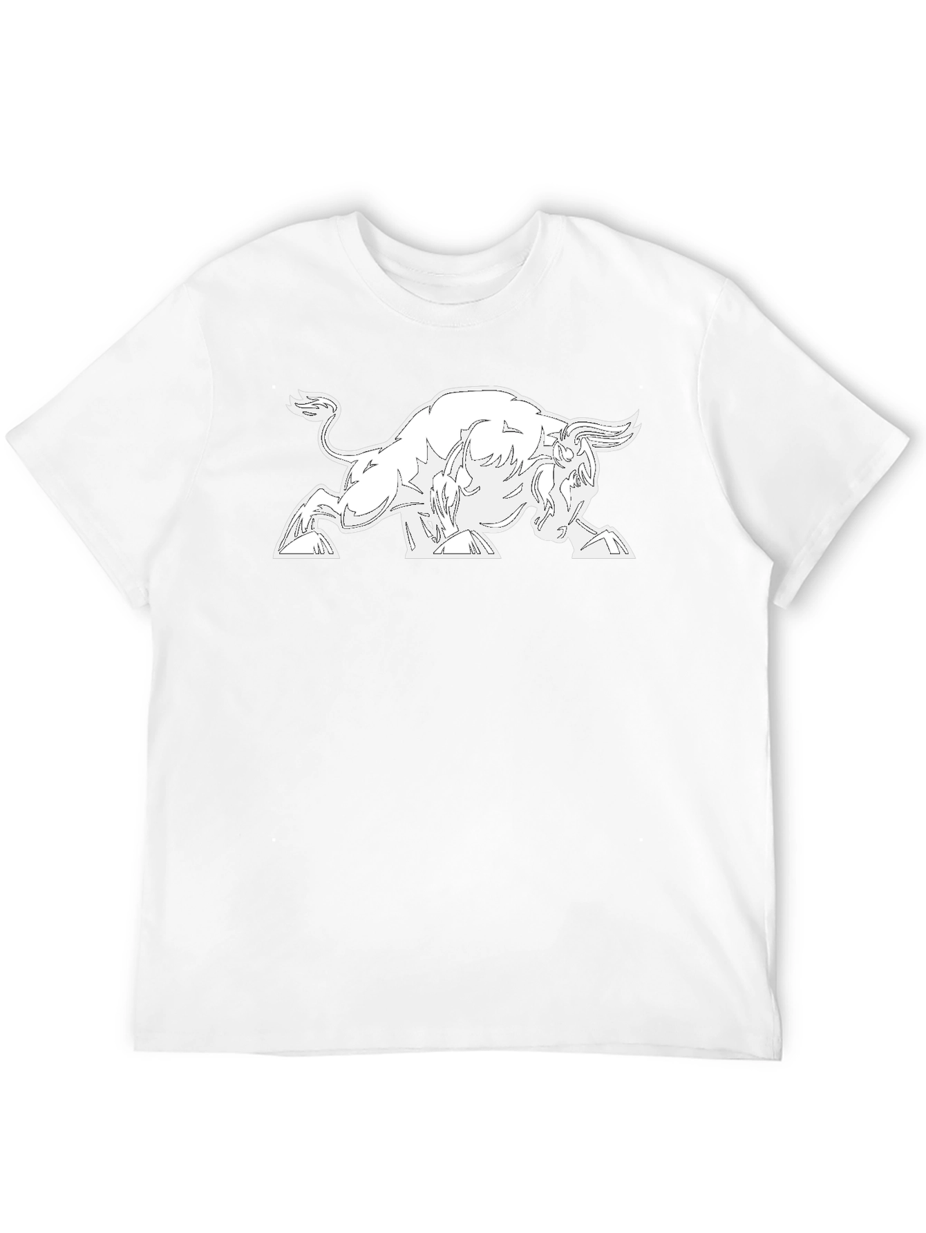 Black Graphic Tee - Bull Design