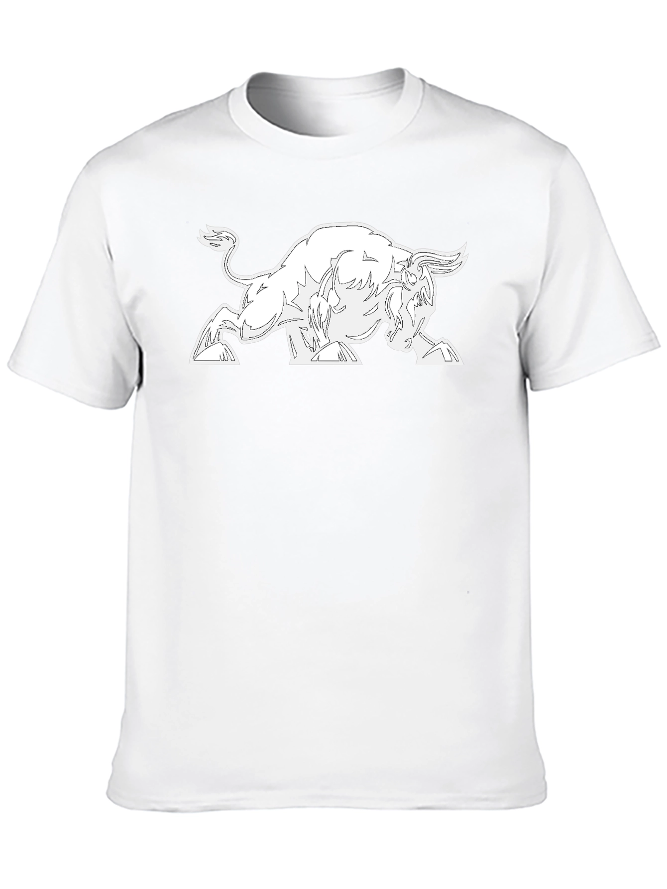 Black Graphic Tee - Bull Design