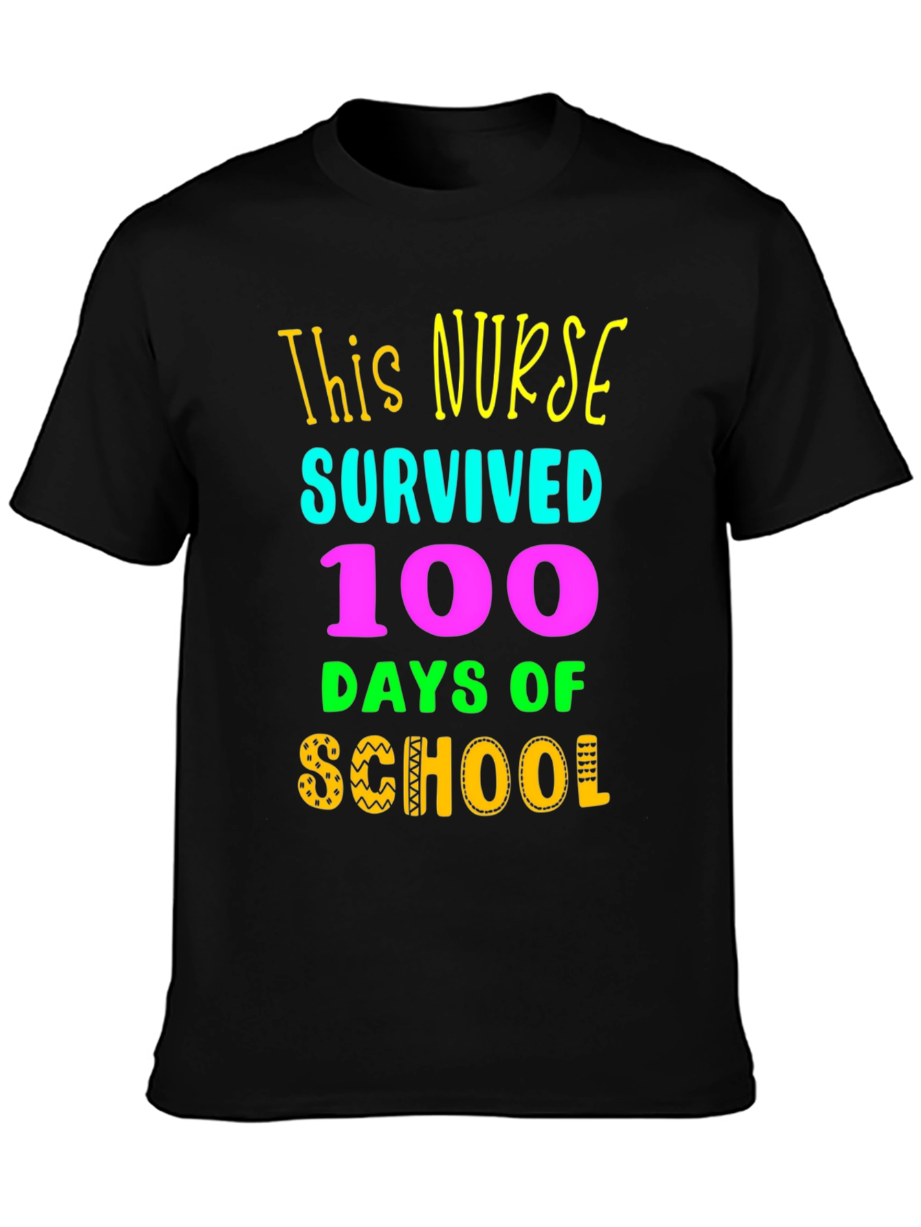 Nurse Survived 100 Days of School T-Shirt