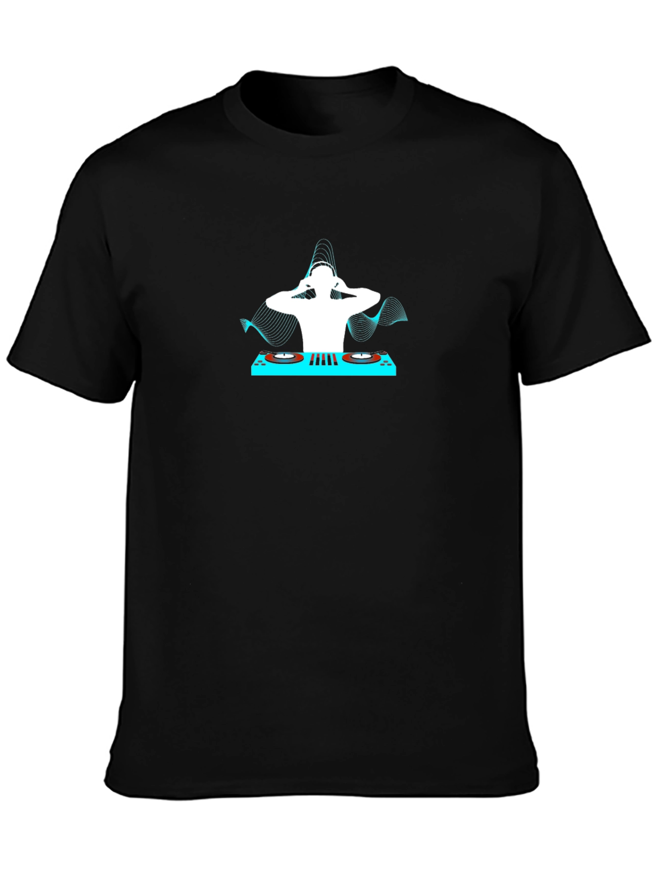 DJ Graphic Print T-Shirt - Cool Black Tee