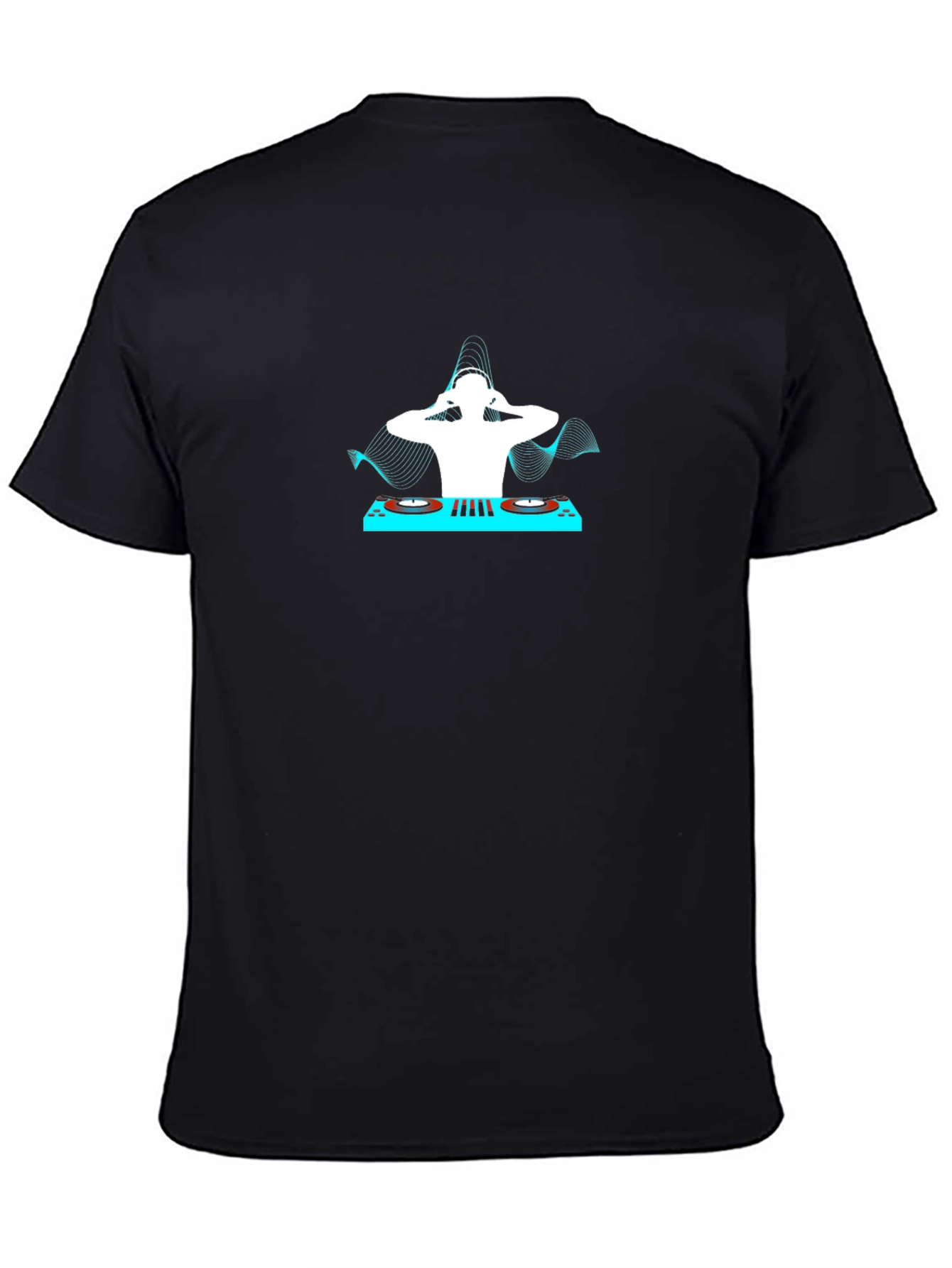 DJ Graphic Print T-Shirt - Cool Black Tee