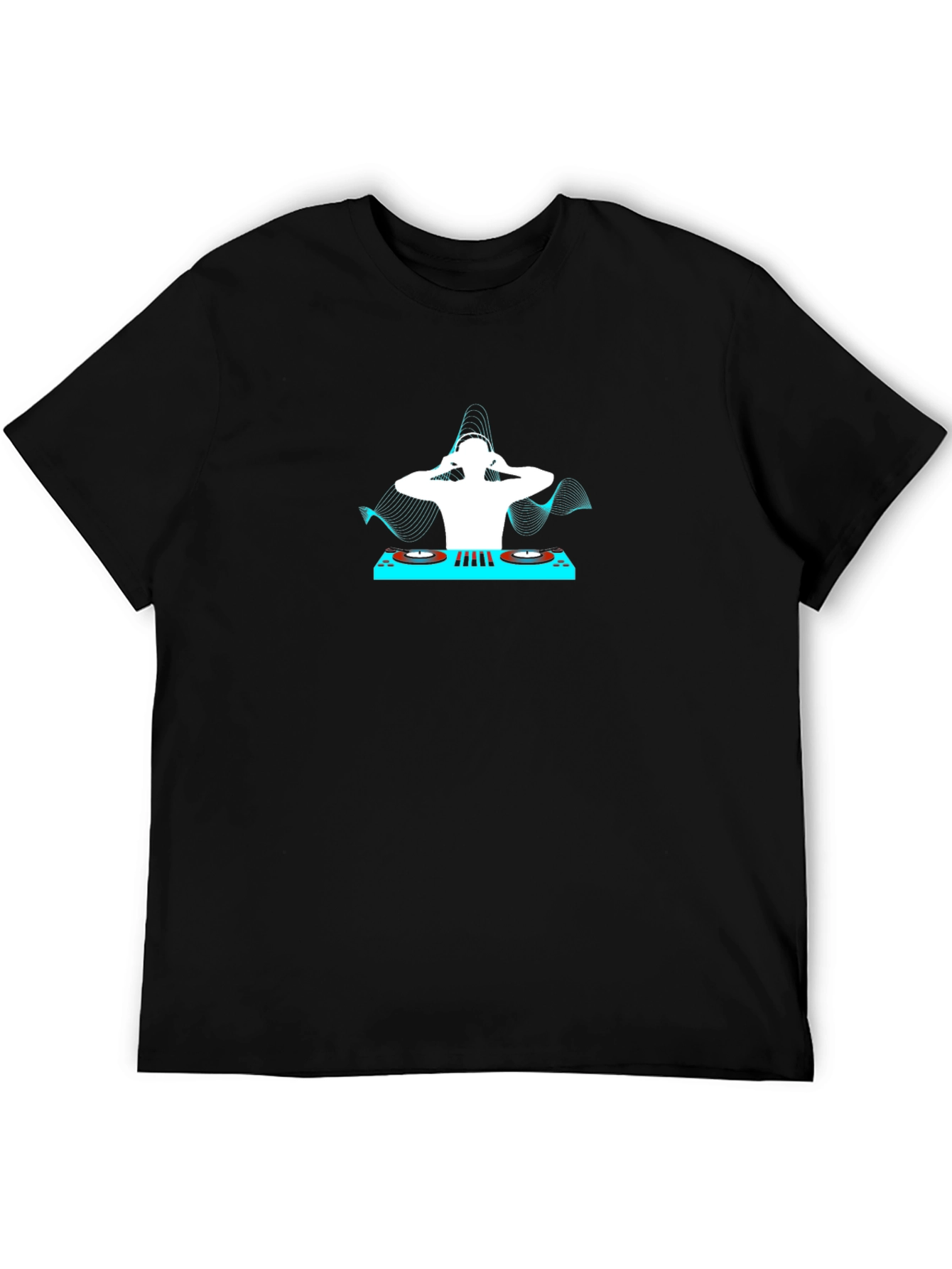 DJ Graphic Print T-Shirt - Cool Black Tee
